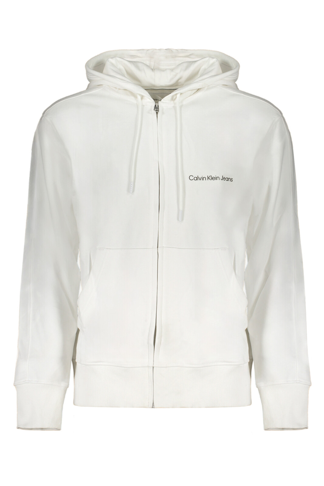 CALVIN KLEIN MEN'S WHITE ZIP SWEATSHIRT