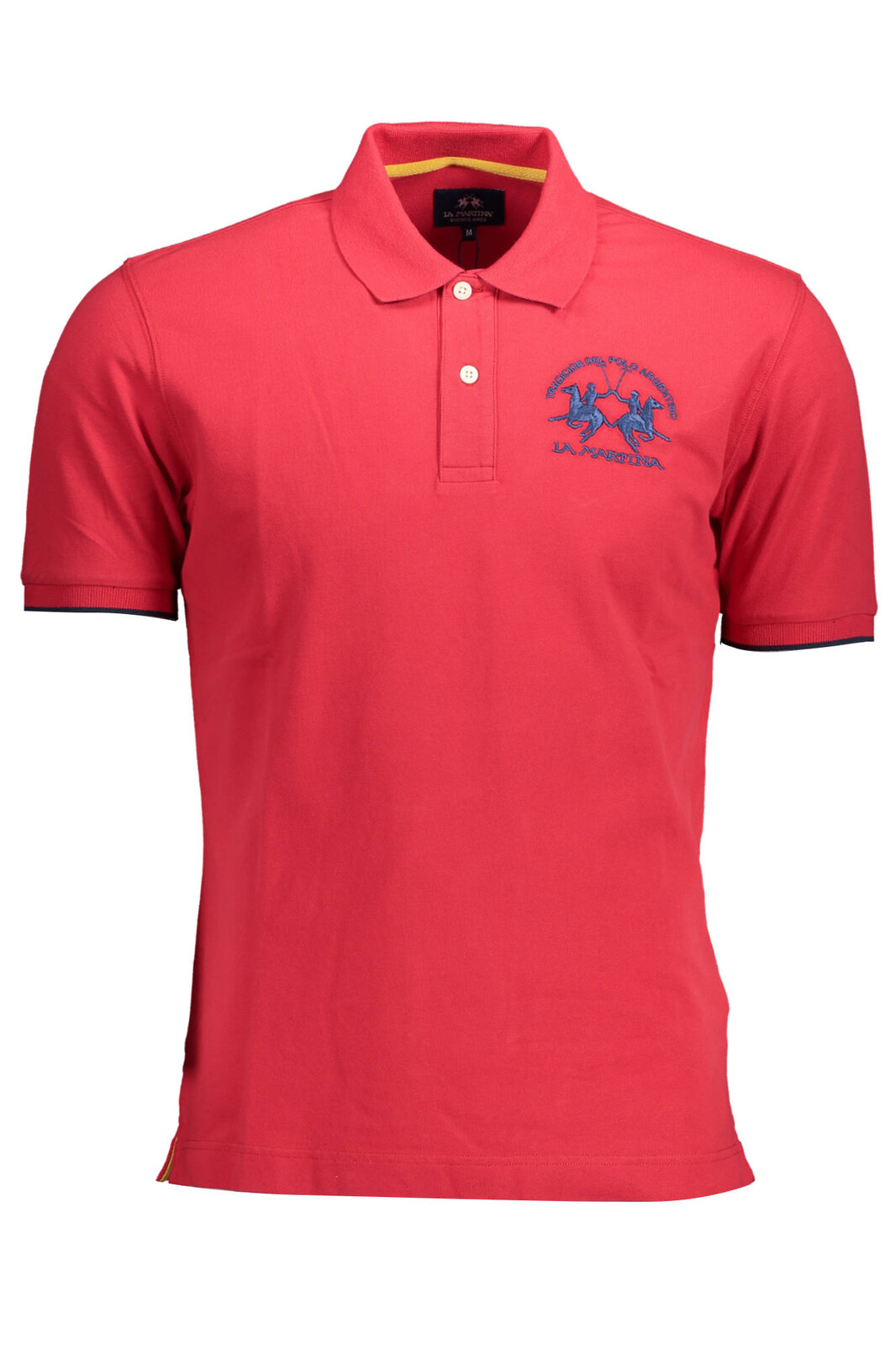 LA MARTINA MEN'S RED SHORT SLEEVED POLO SHIRT