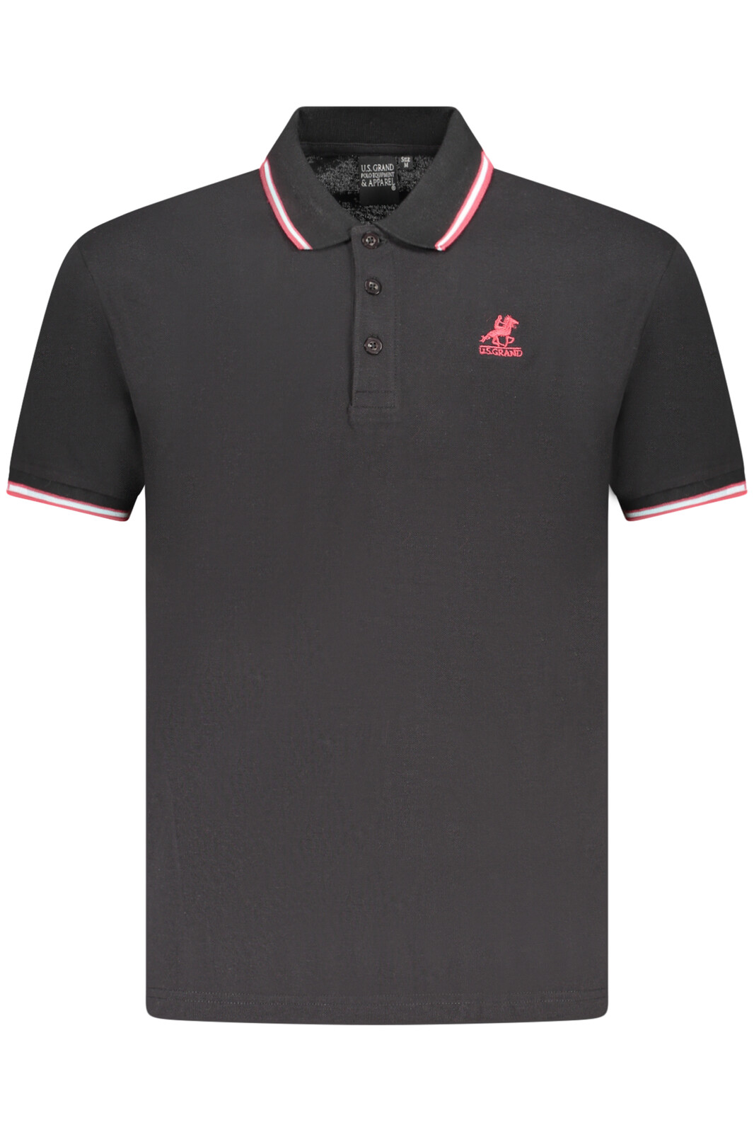 US GRAND POLO MEN'S SHORT SLEEVE POLO BLACK