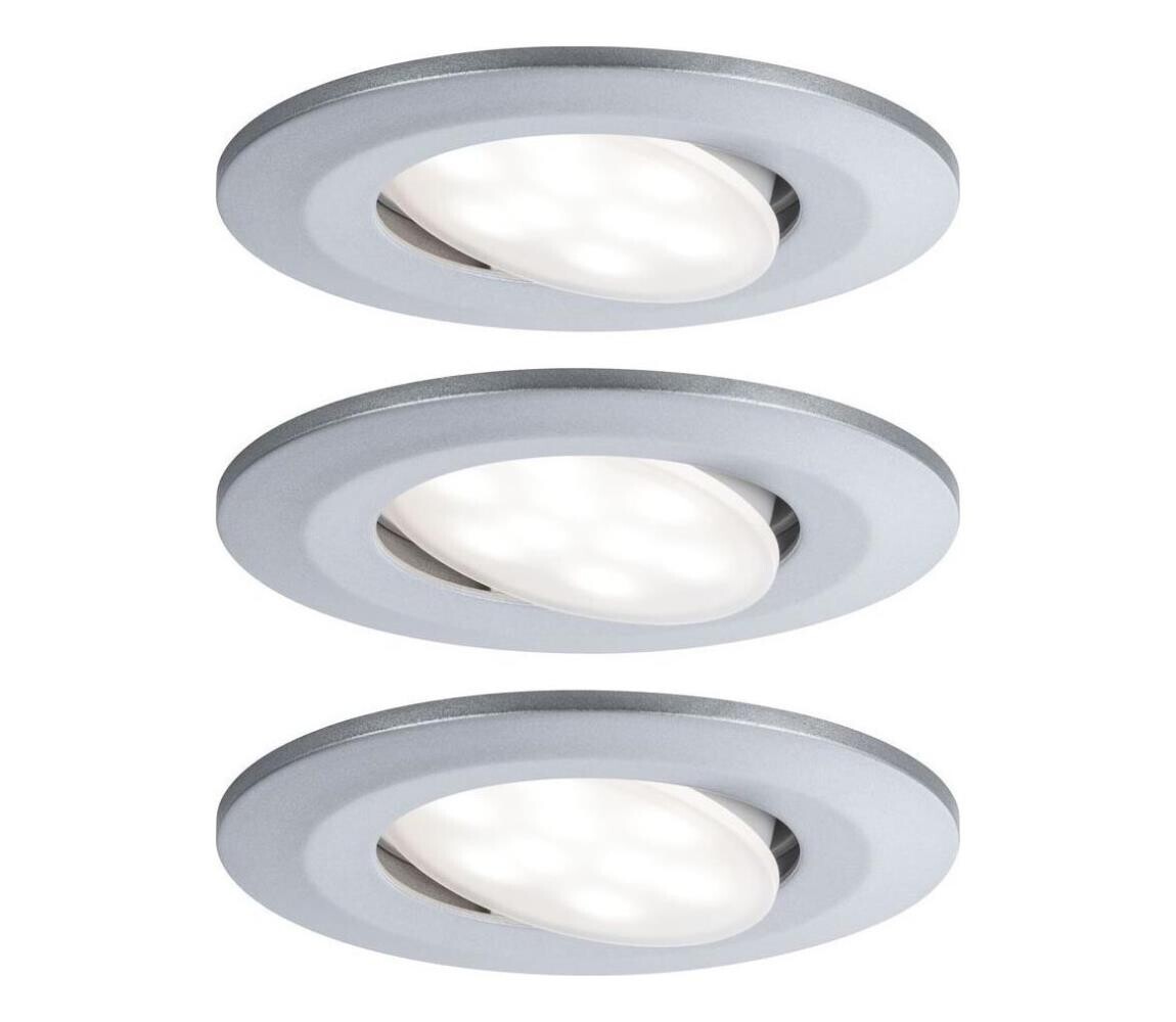 Paulmann Paulmann 99933 - SADA 3x LED/5,2W IP65 Stm koupelnové podhledové svítidlo 230V