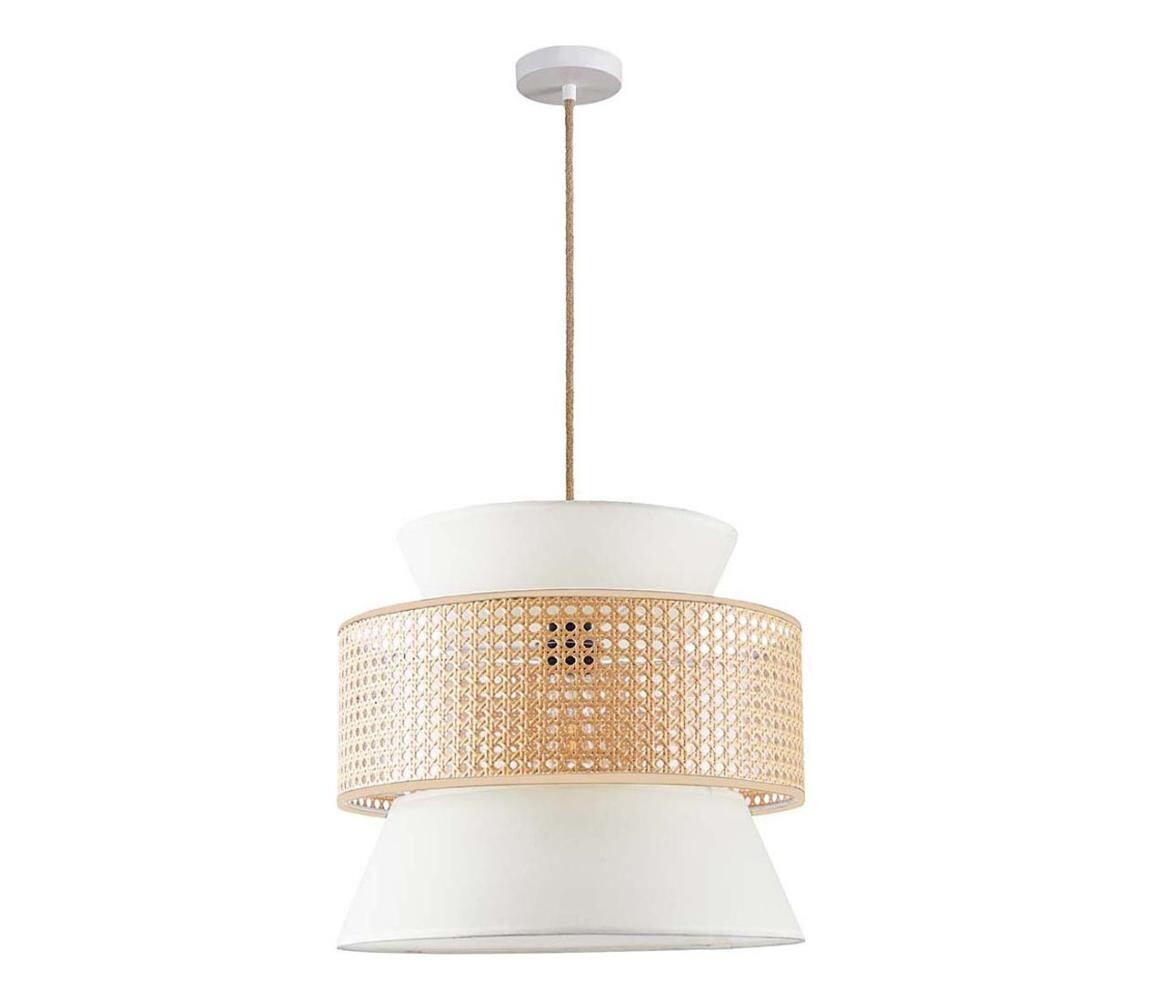 Lustr na lanku GRENADA 1xE27/20W/230V pr. 40 cm béžová