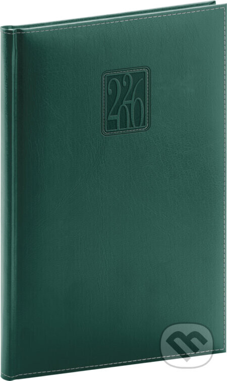 NOTIQUE Týždenný diár Panama 2026, zelený, 15 x 21 cm - Notique