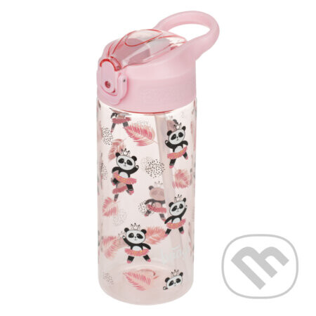 BAAGL Tritanová fľaša na nápoje so slamkou Panda, 500 ml - Baagl