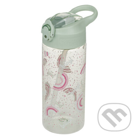 BAAGL Tritanová fľaša na nápoje so slamkou Dúha, 500 ml - Baagl