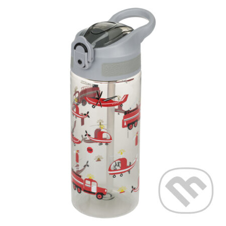 BAAGL Tritanová fľaša na nápoje so slamkou Záchranári, 500 ml - Baagl