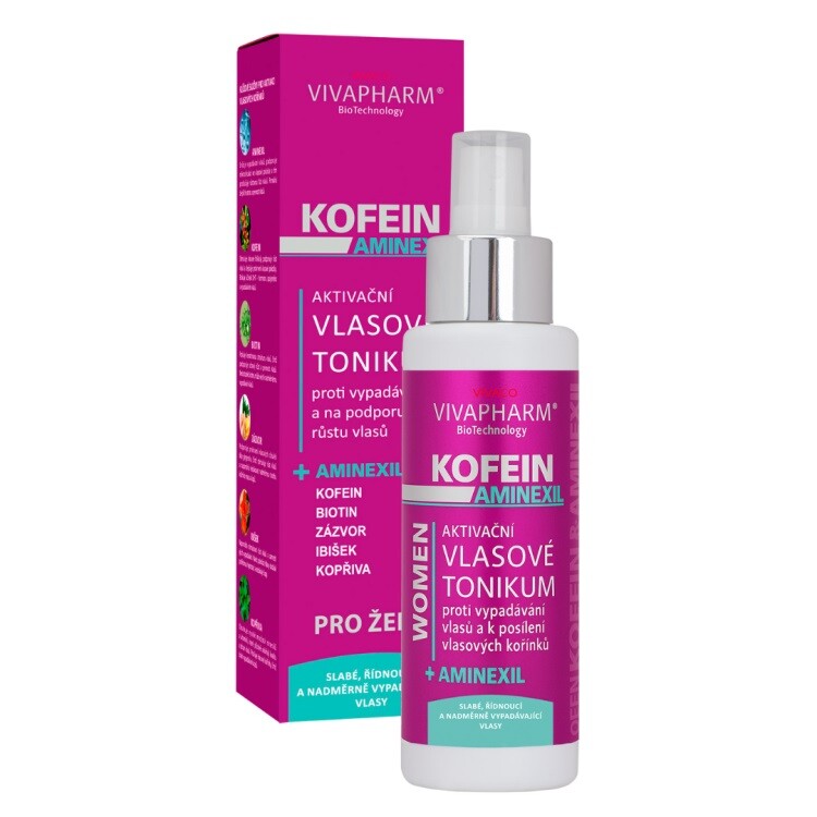Vivaco VivaPharm Aktivační vlasové tonikum pro ženy KOFEIN +AMINEXIL 100 ml