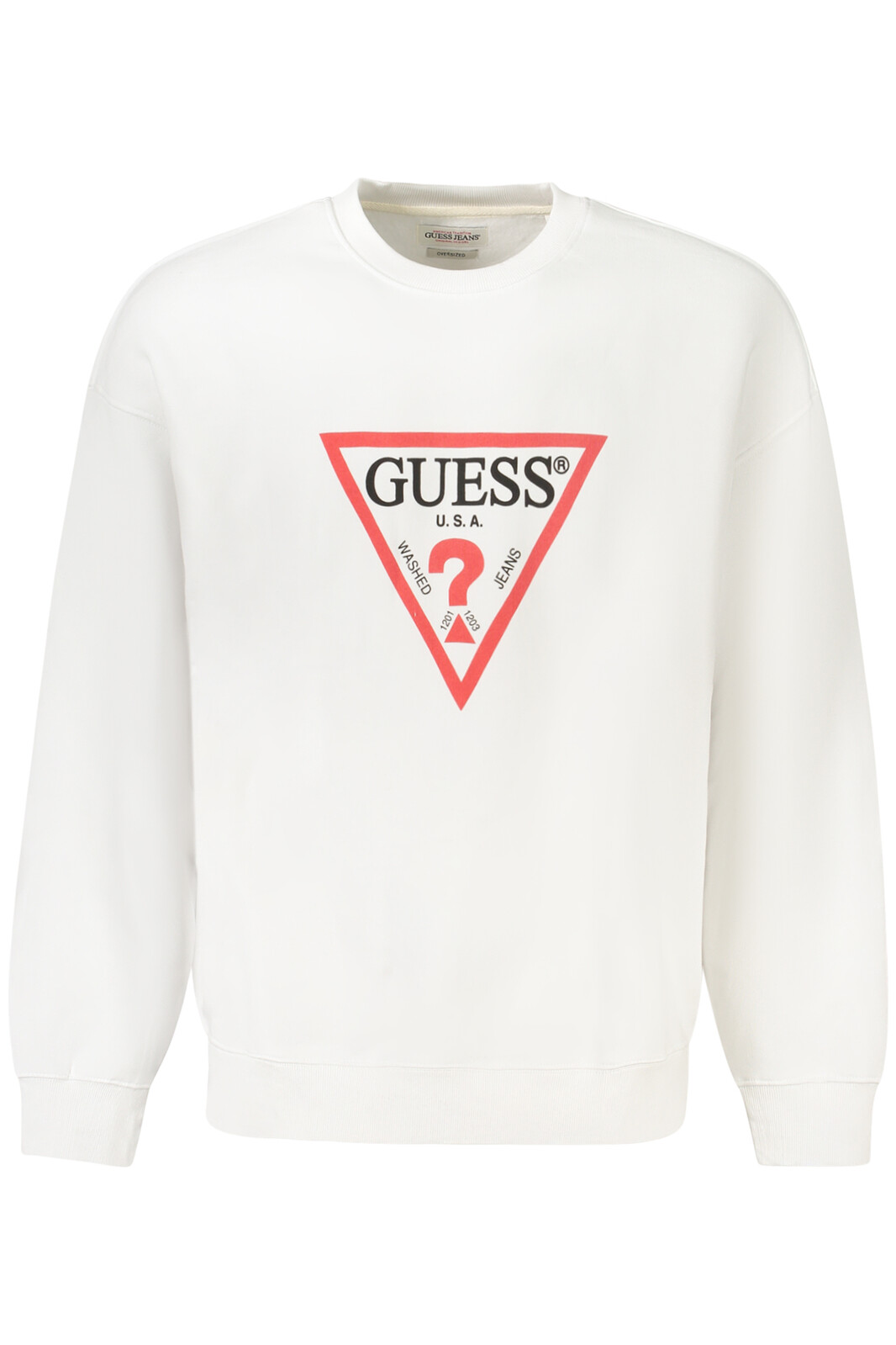 GUESS JEANS SWEATSHIRT WITHOUT ZIP MEN WHITE