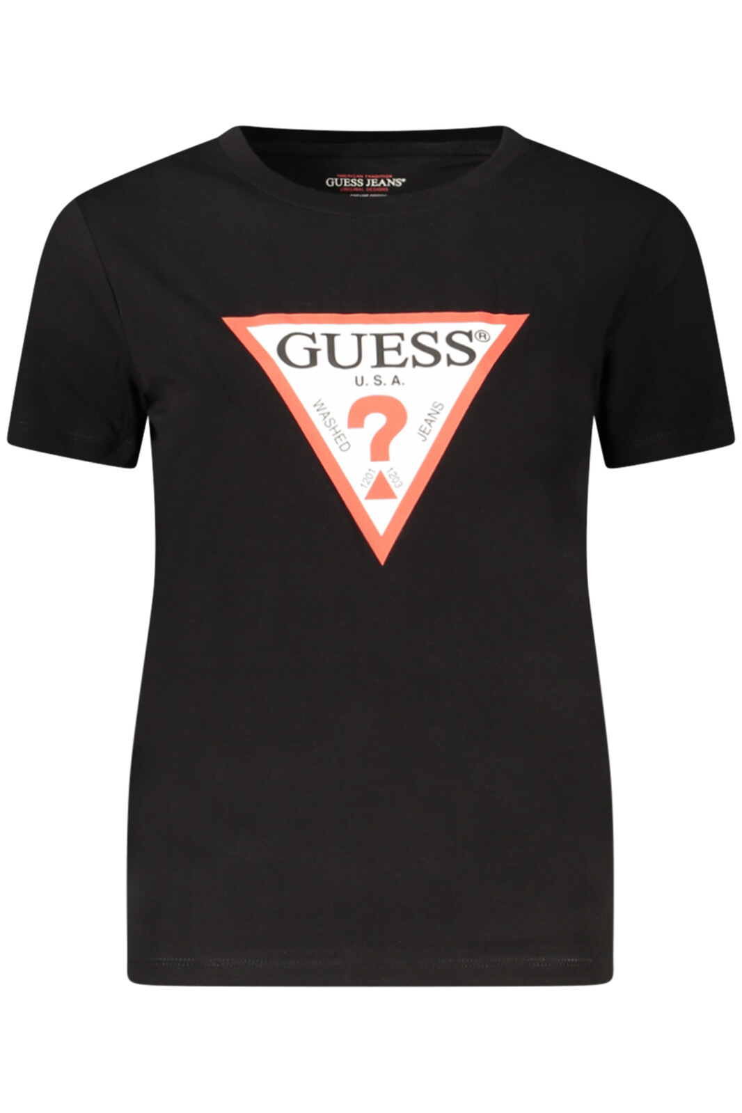 GUESS JEANS SHORT SLEEVE T-SHIRT WOMEN BLACK