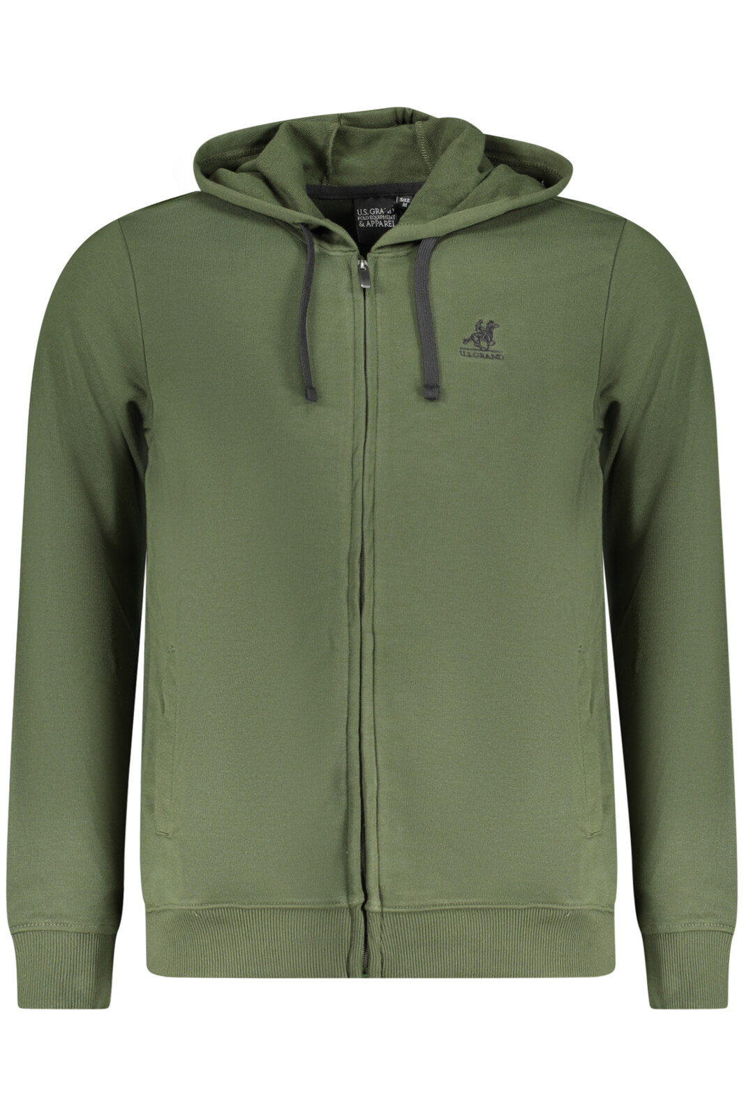 US GRAND POLO MEN'S ZIP-UP SWEATSHIRT GREEN