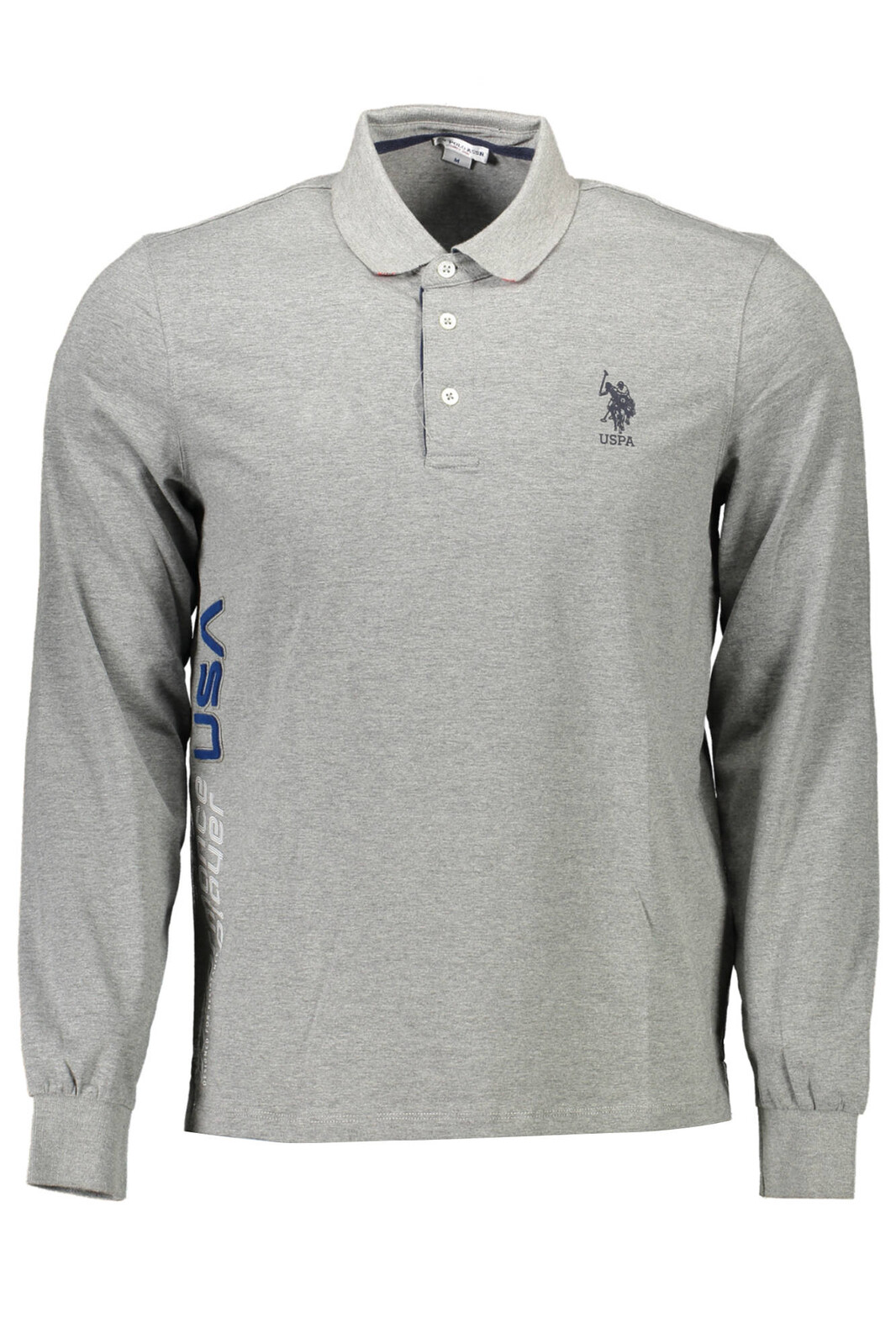 US POLO SHIRT LONG SLEEVE MEN'S GRAY