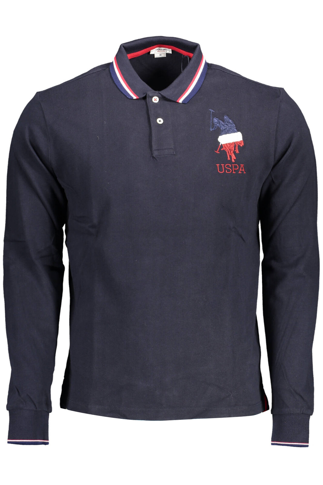 US POLO BLUE MEN'S LONG SLEEVED POLO SHIRT