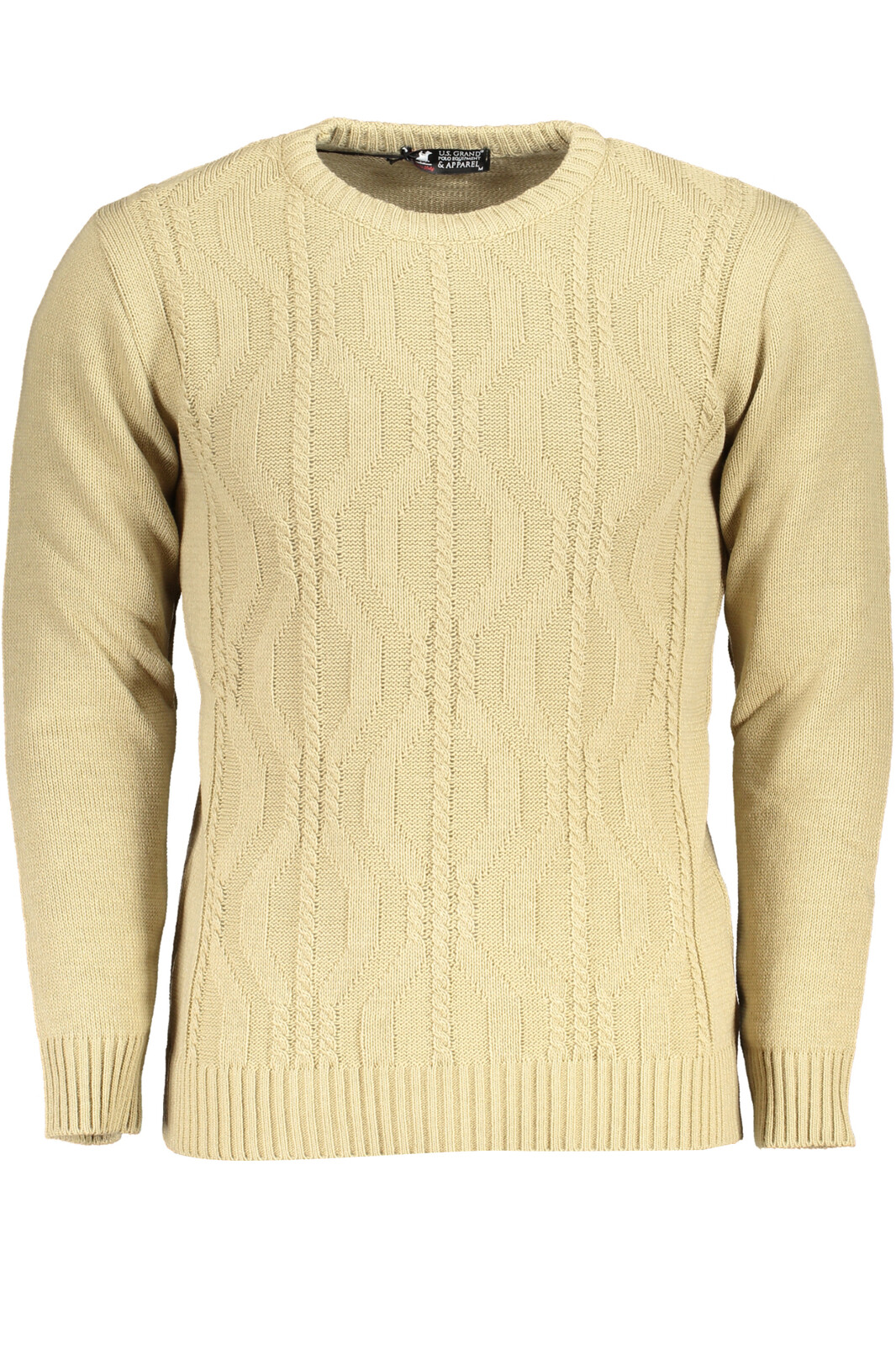 US GRAND POLO MEN'S BEIGE SWEATER