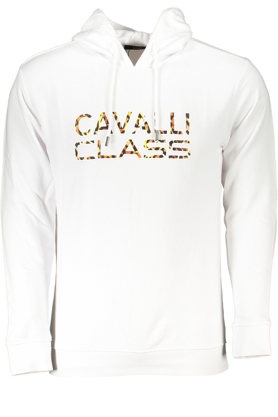 CAVALLI CLASS MEN'S WHITE ZIPLESS SWEATSHIRT