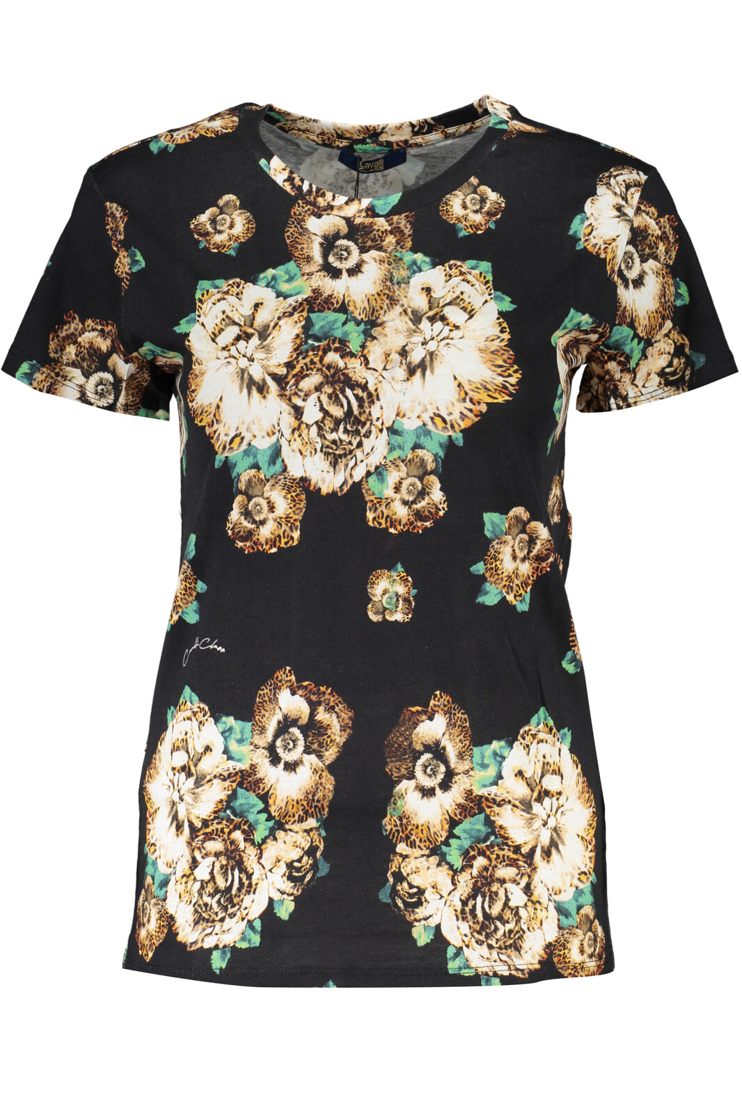 CAVALLI CLASS WOMEN'S SHORT SLEEVE T-SHIRT BLACK