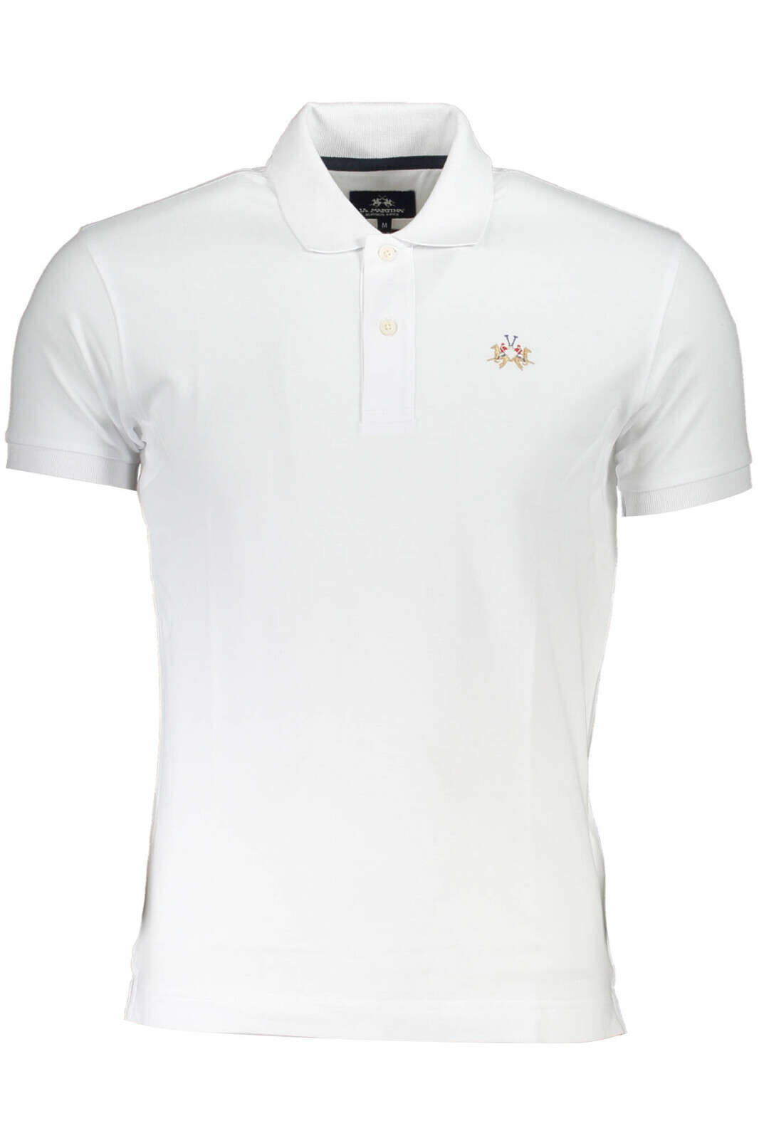 LA MARTINA MEN'S WHITE SHORT SLEEVED POLO SHIRT