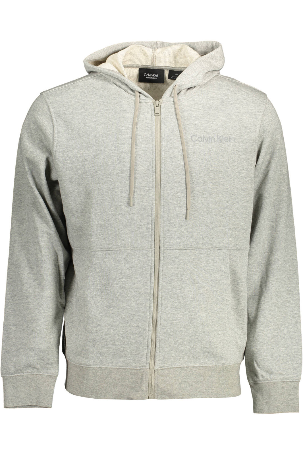 CALVIN KLEIN SWEATSHIRT WITH ZIP MAN GRAY