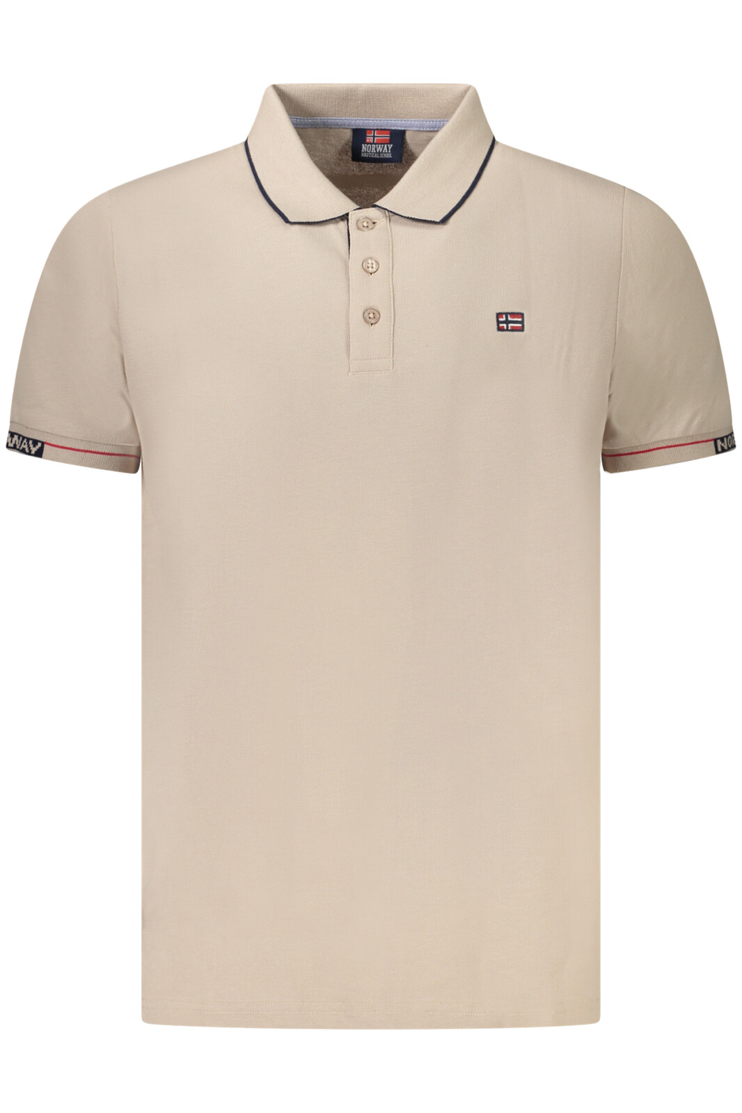 NORWAY 1963 MEN'S SHORT SLEEVE POLO SHIRT BEIGE