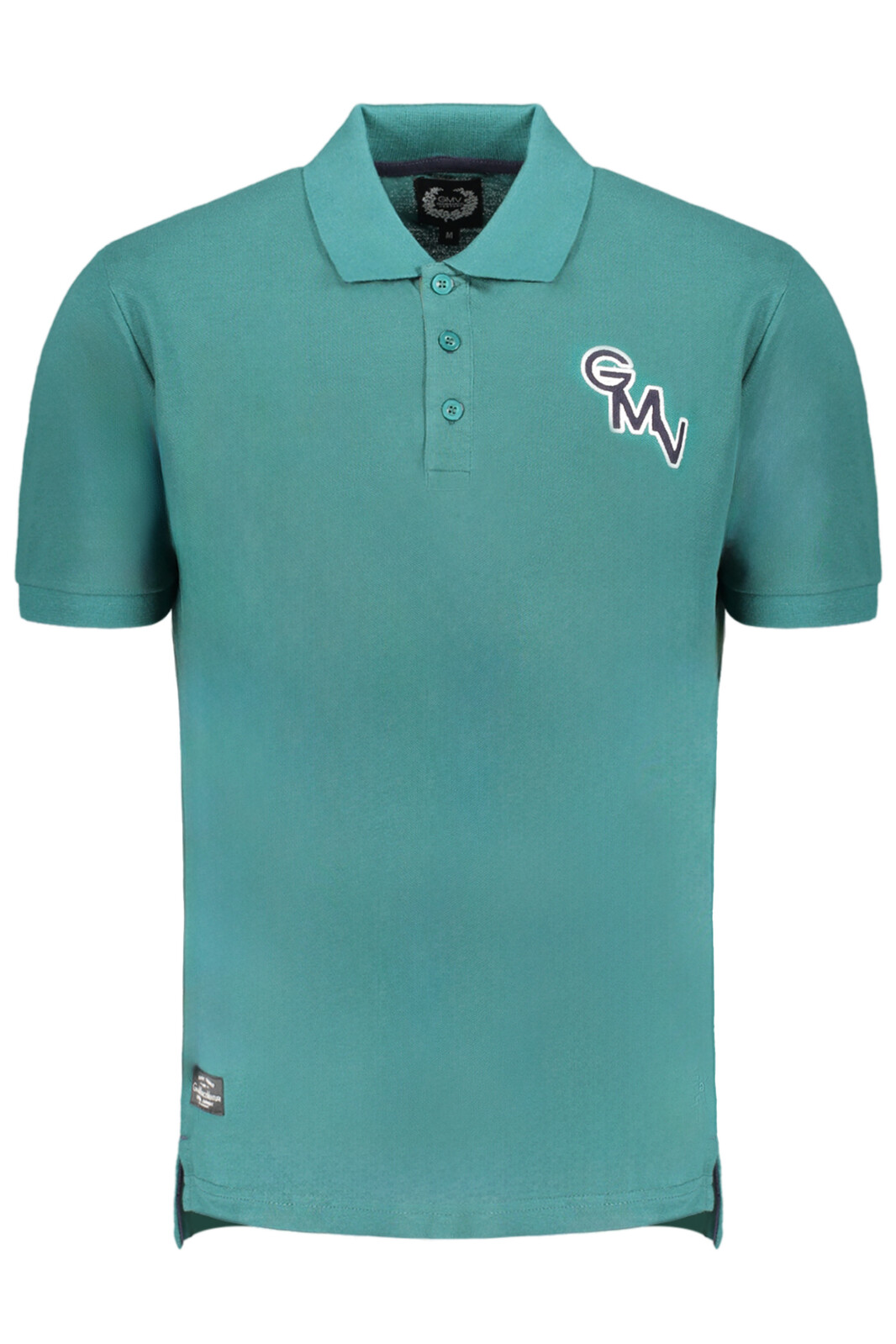 GIAN MARCO VENTURI GREEN MEN'S SHORT SLEEVED POLO SHIRT