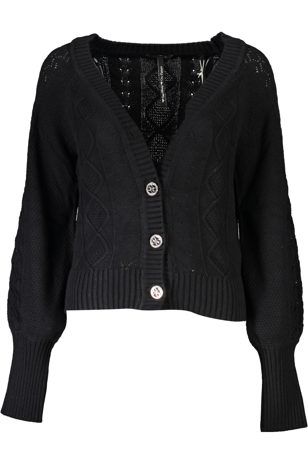GUESS JEANS WOMEN'S CARDIGAN BLACK