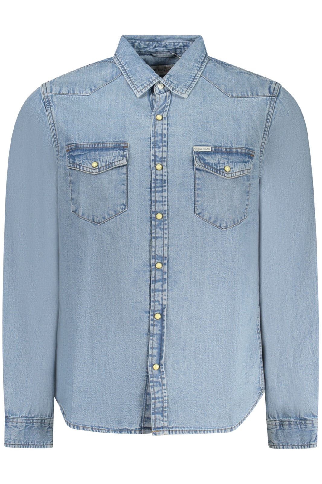 GUESS JEANS LONG SLEEVE SHIRT MEN BLUE