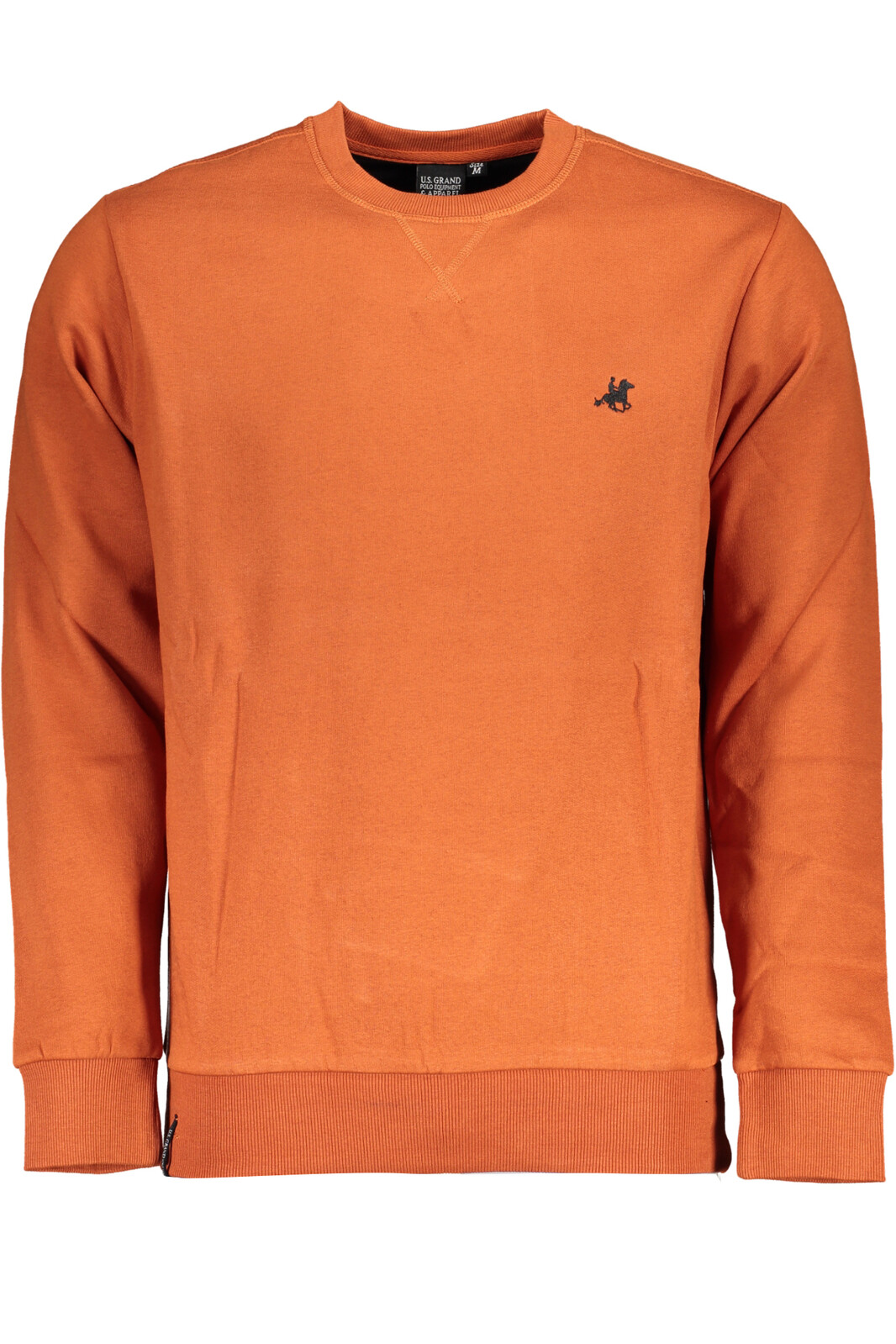 US GRAND POLO MEN'S BROWN ZIPLESS SWEATSHIRT