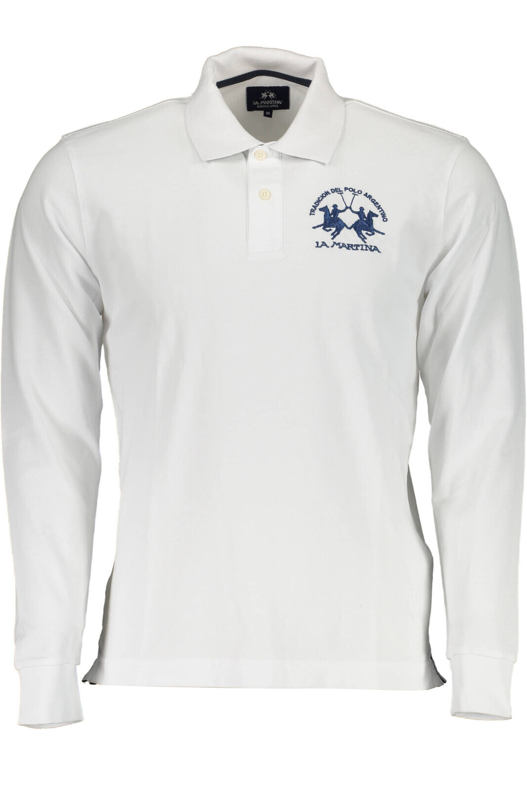 LA MARTINA MEN'S WHITE LONG SLEEVE POLO SHIRT