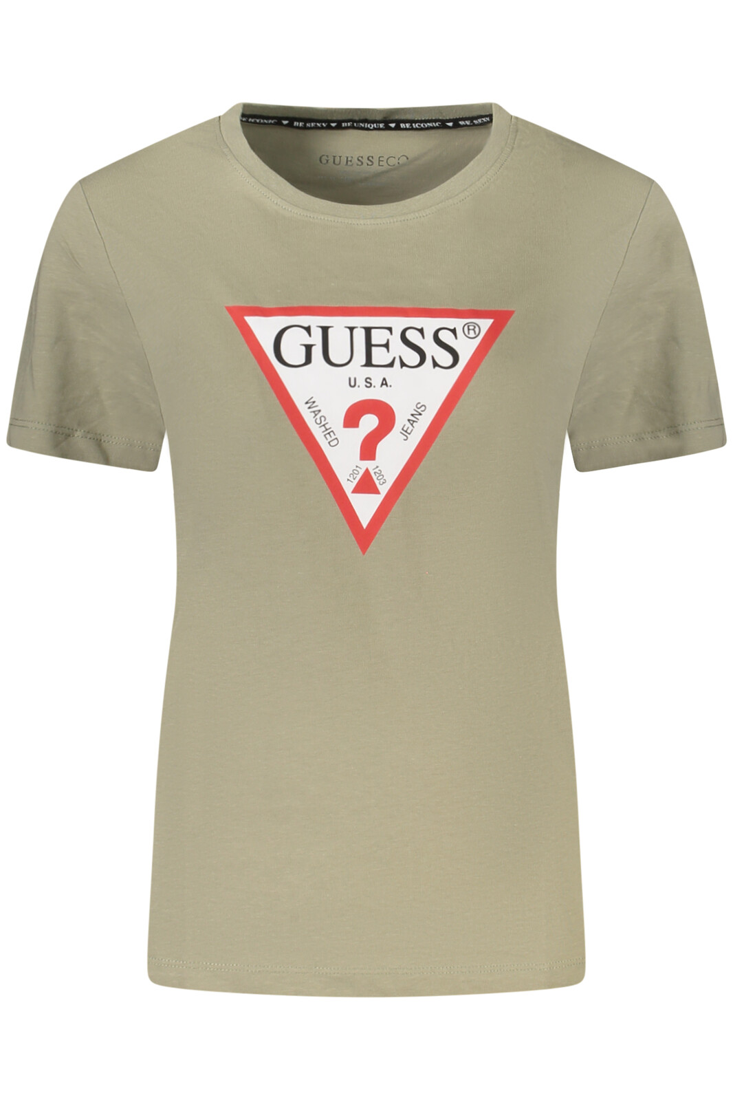 GUESS JEANS GREEN WOMEN'S SHORT SLEEVE T-SHIRT