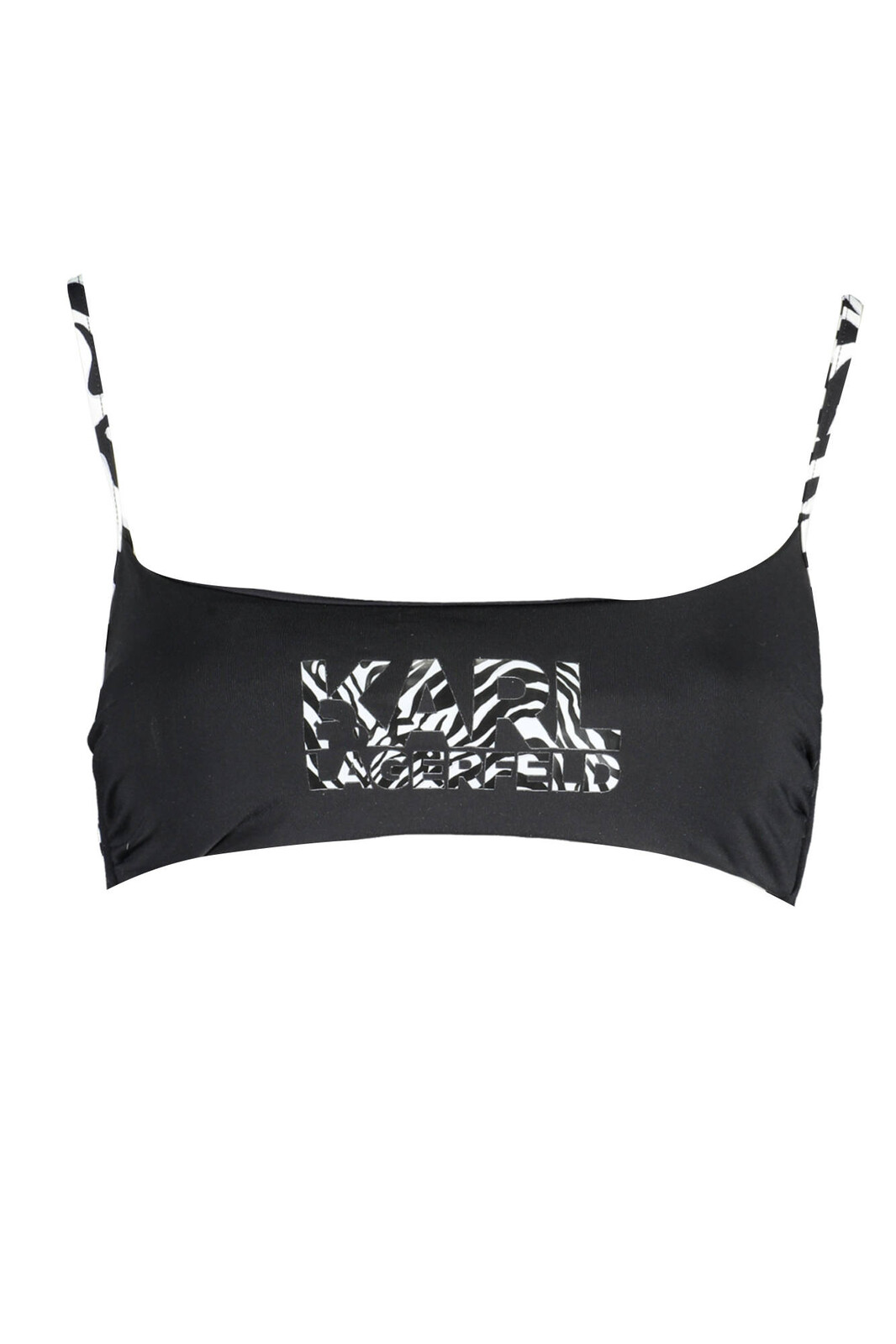 KARL LAGERFELD BEACHWEAR TOP WOMEN'S COSTUME BLACK
