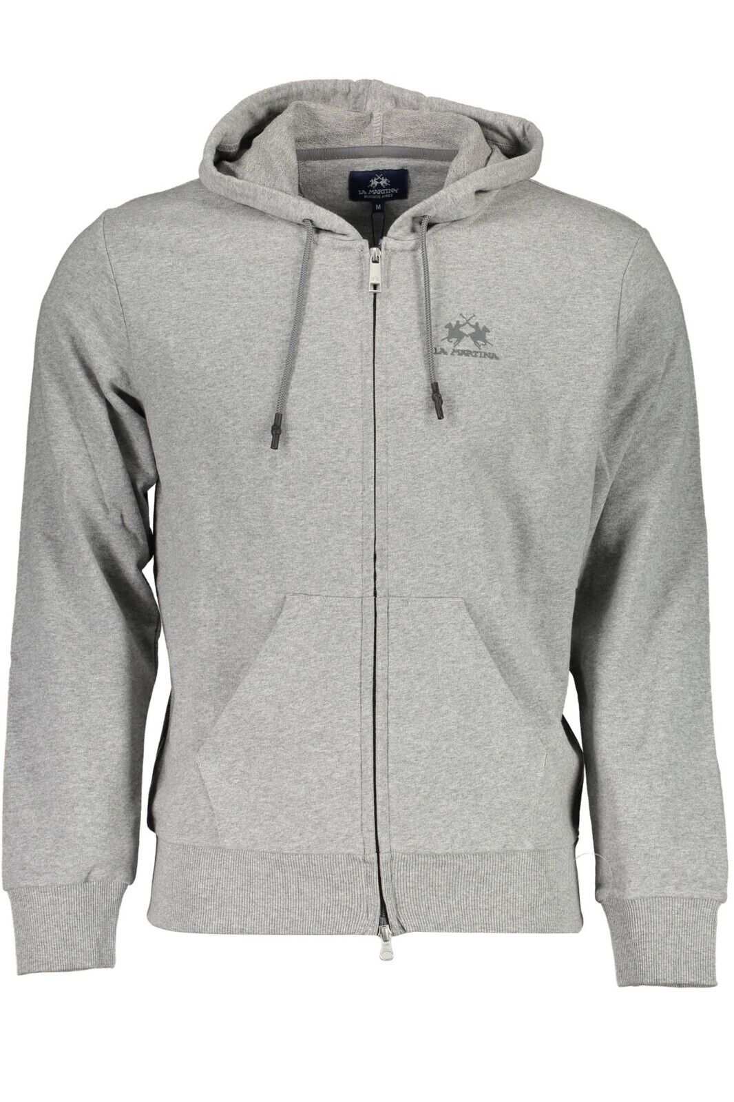 LA MARTINA MEN'S GRAY ZIP SWEATSHIRT