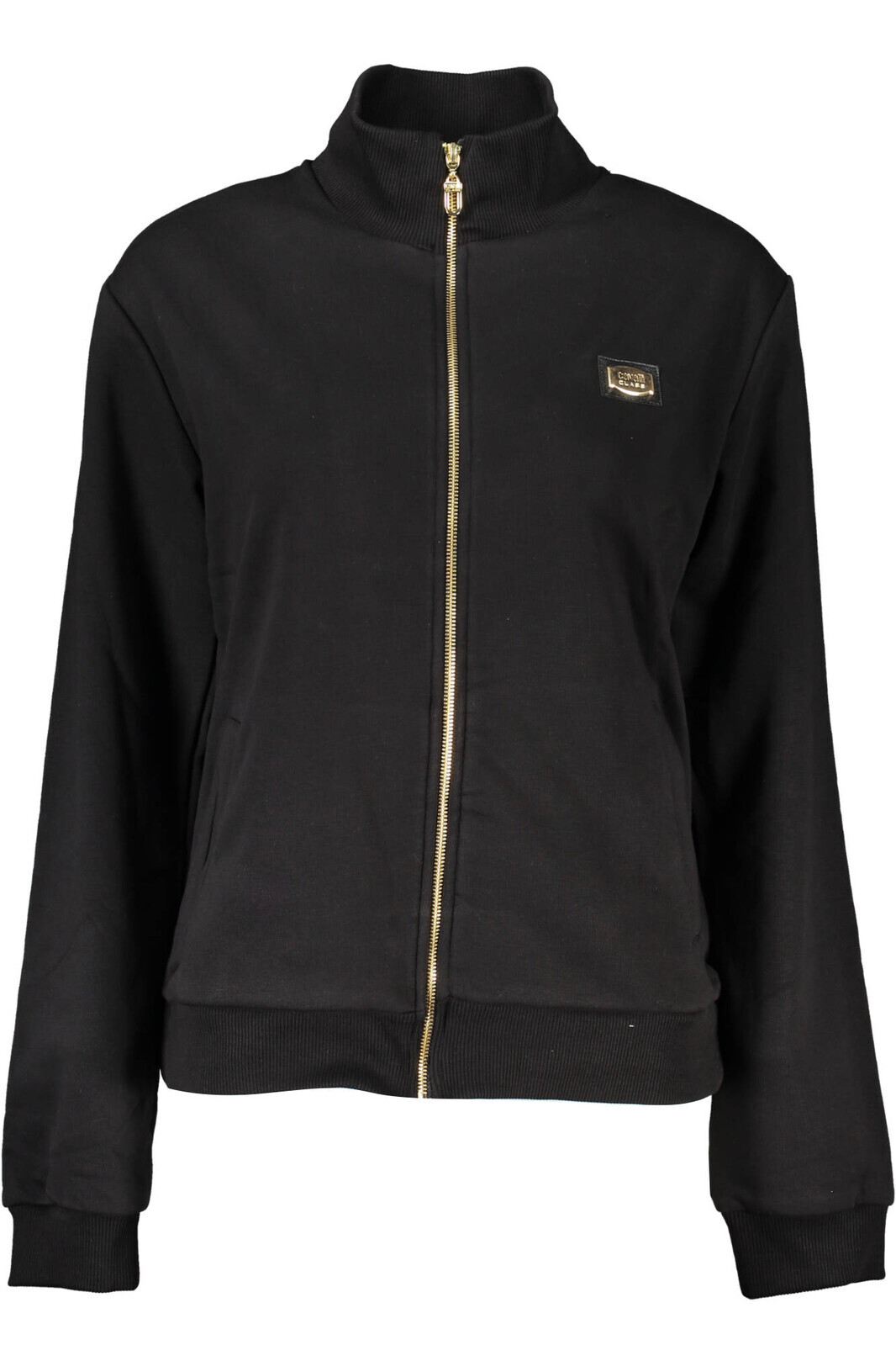CAVALLI CLASS WOMEN'S ZIP-UP SWEATSHIRT BLACK