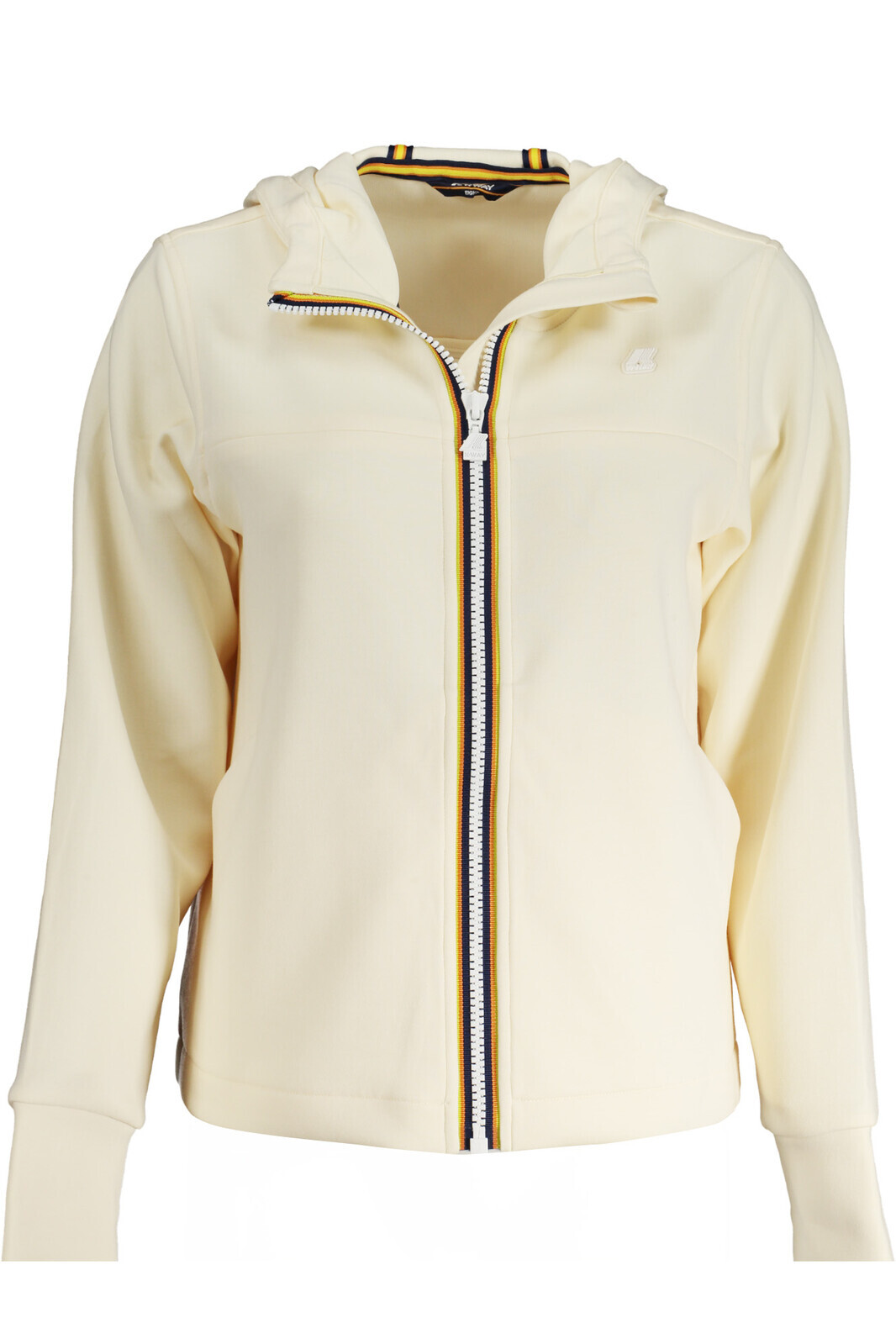 K-WAY BEIGE WOMEN'S ZIP SWEATSHIRT