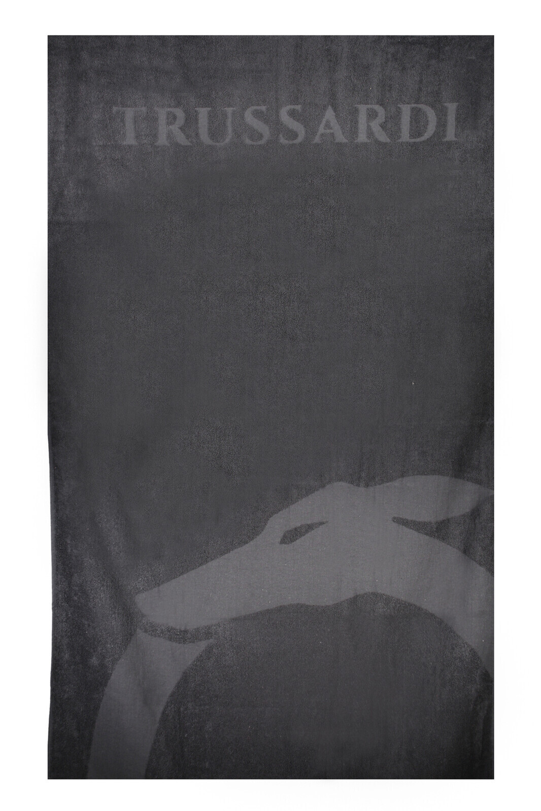 TRUSSARDI JEANS MEN'S BEACH TOWEL BLACK