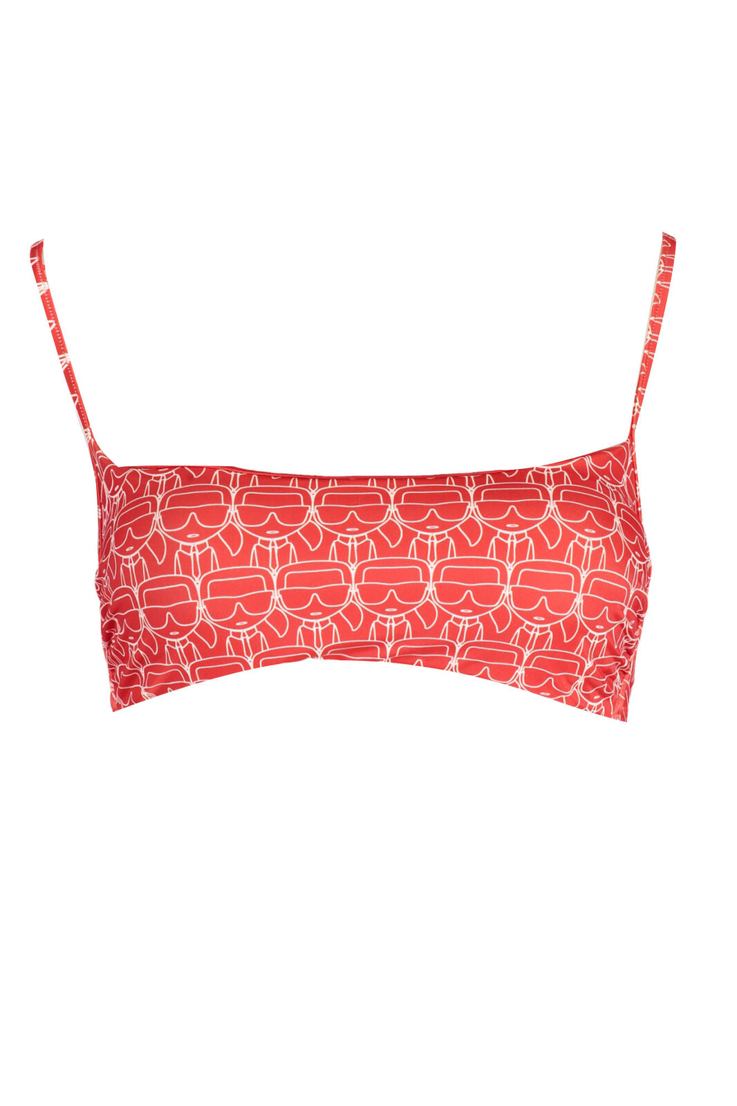 KARL LAGERFELD BEACHWEAR SWIMSUIT TOP WOMEN RED