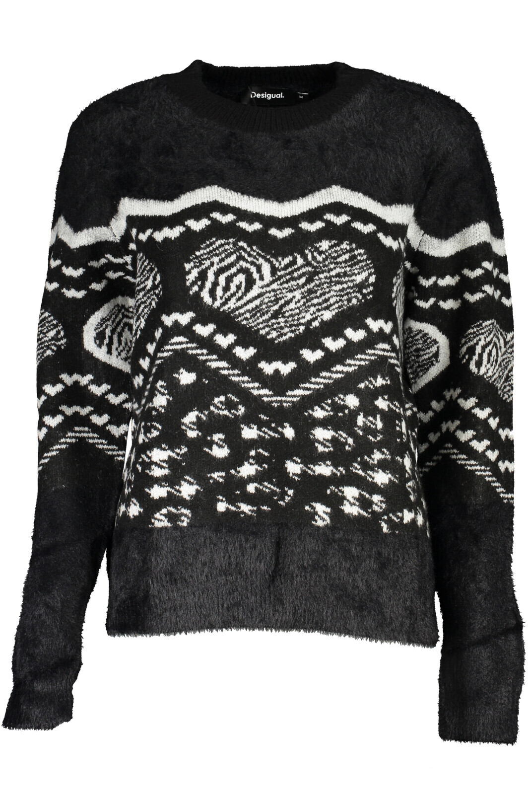 DESIGUAL BLACK WOMEN'S SWEATER