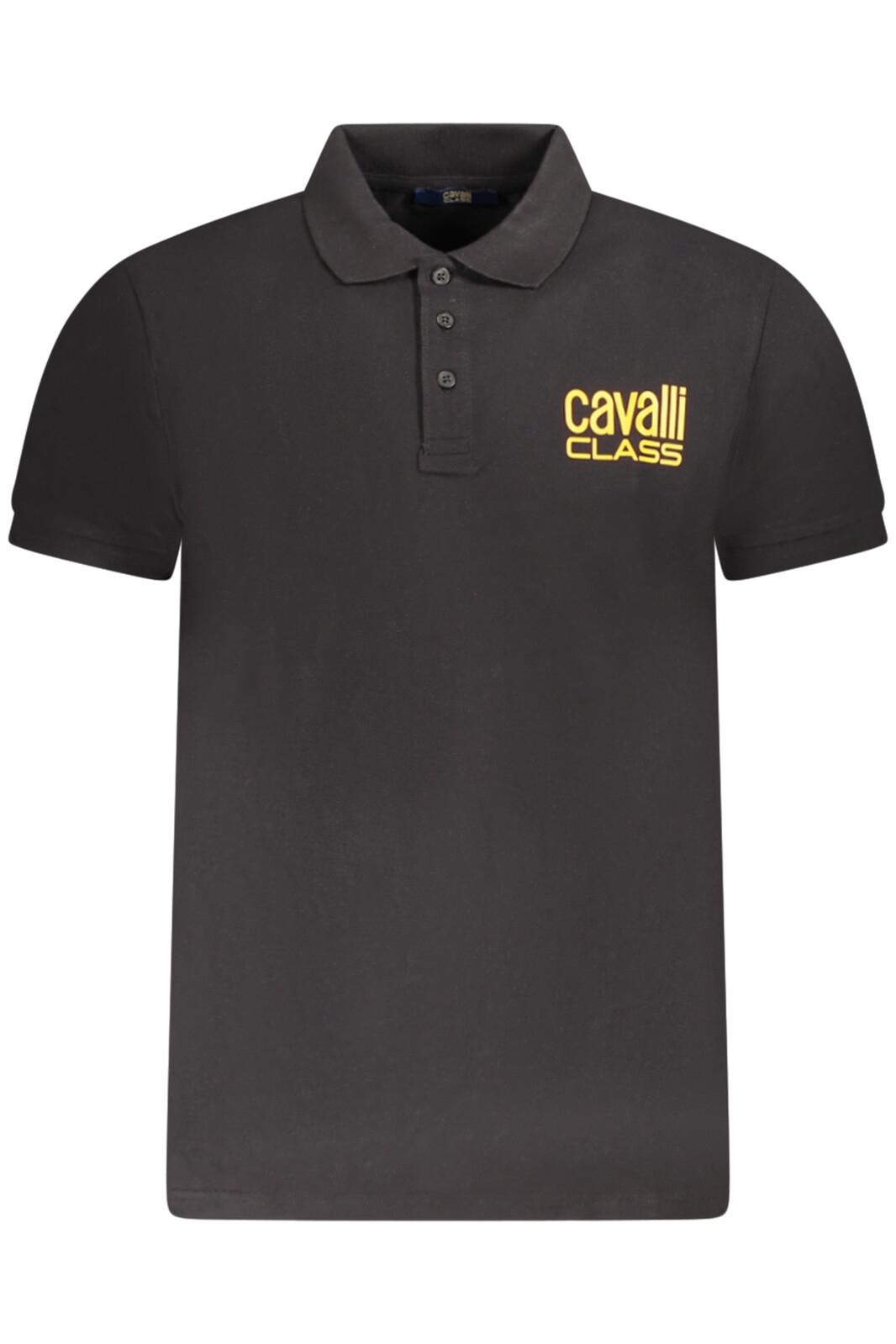CAVALLI CLASS POLO SHORT SLEEVE MEN BLACK