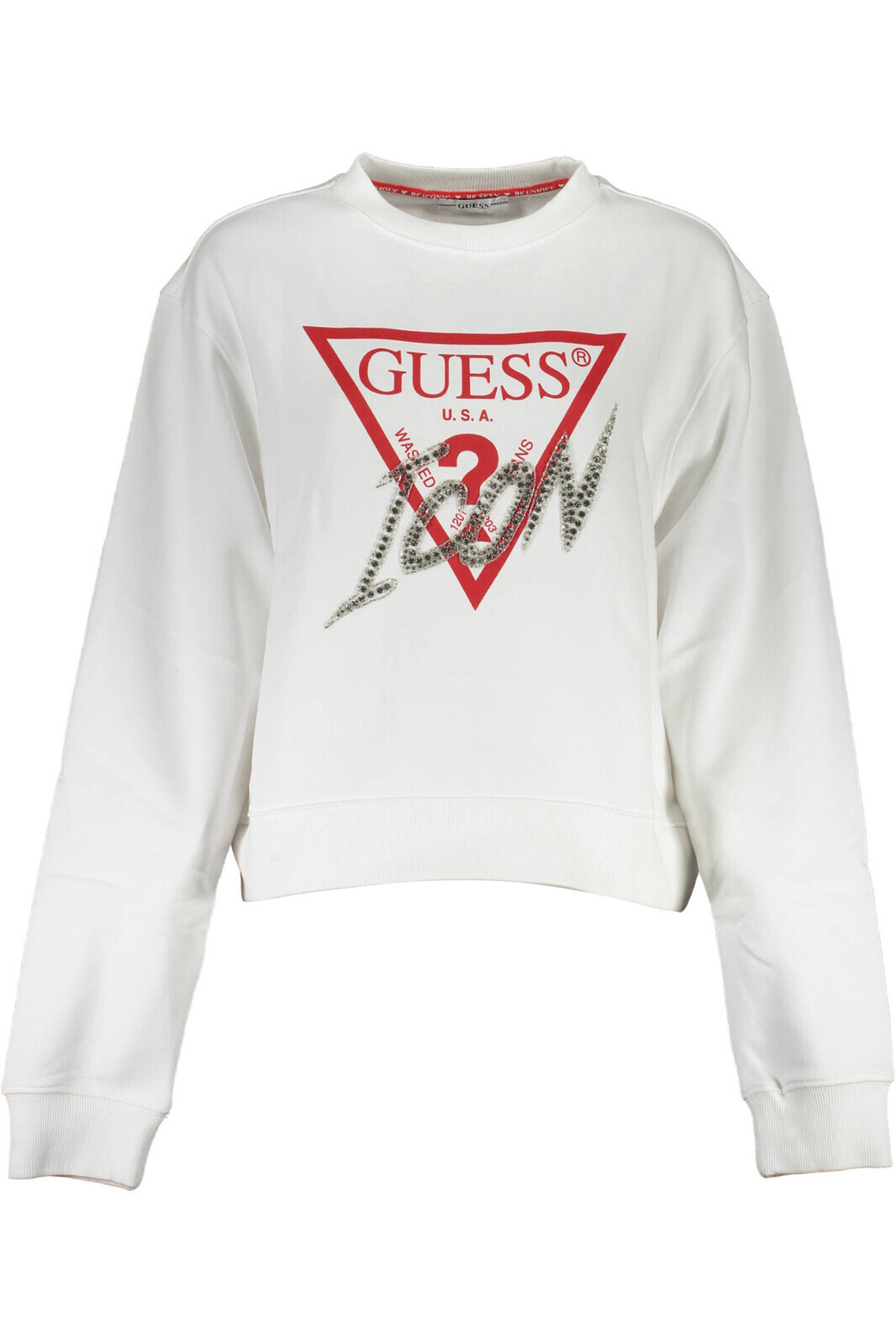 GUESS JEANS SWEATSHIRT WITHOUT ZIP WOMAN WHITE