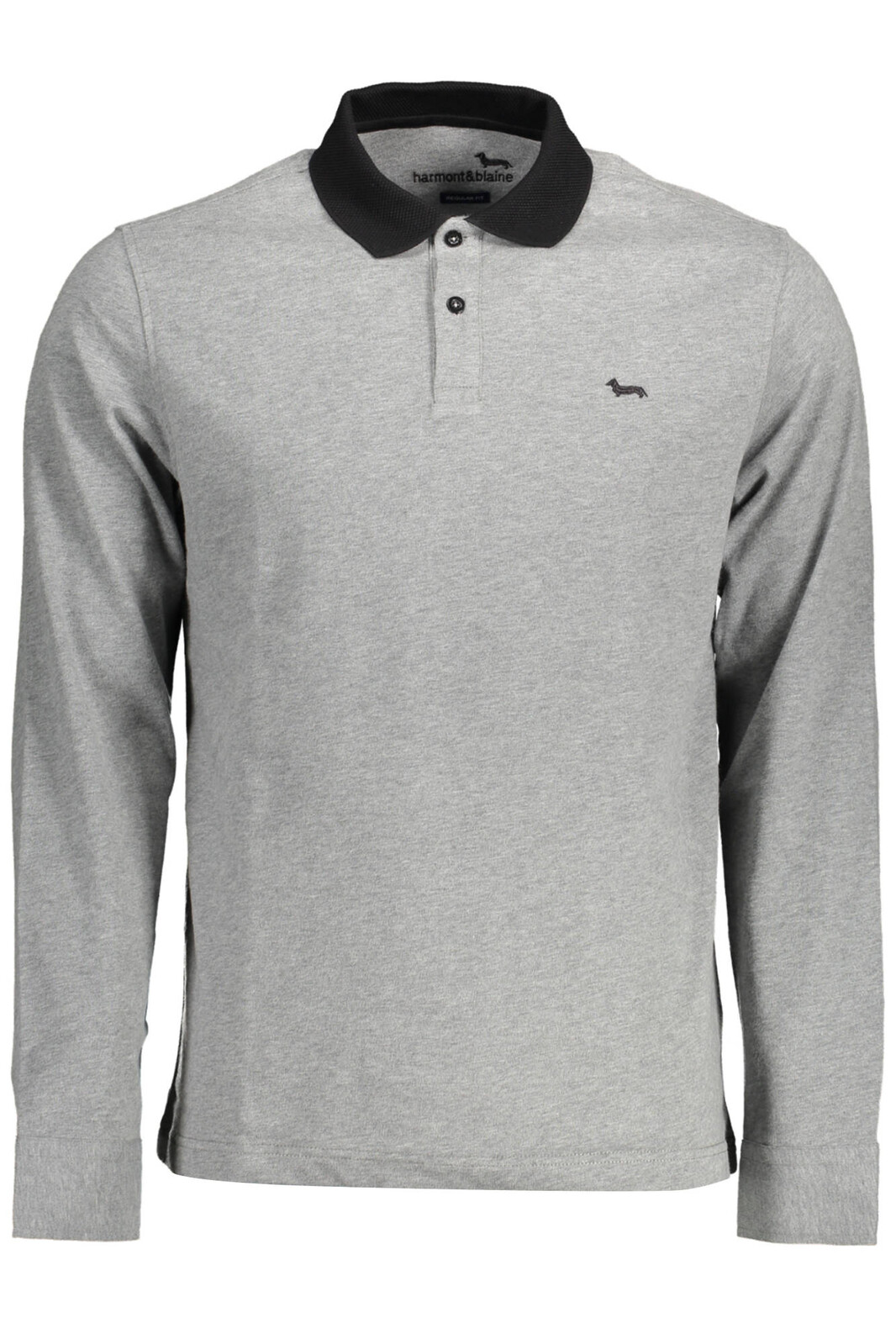 HARMONT & BLAINE LONG SLEEVE POLO SHIRT MAN GRAY