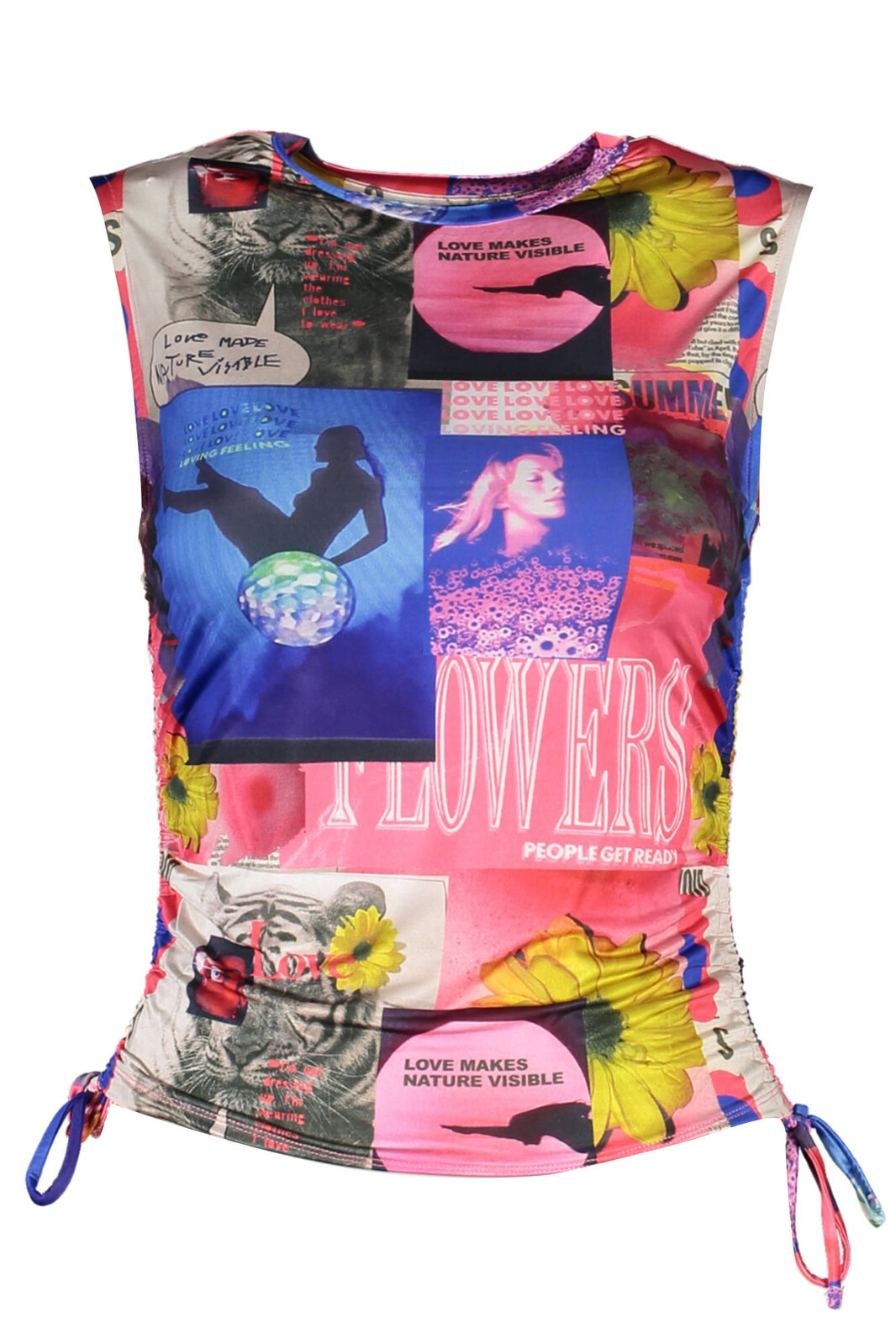 DESIGUAL WOMEN'S BLUE TANK TOP