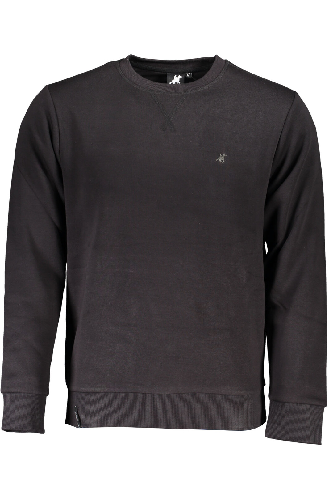US GRAND POLO MEN'S BLACK ZIP-OUT SWEATSHIRT