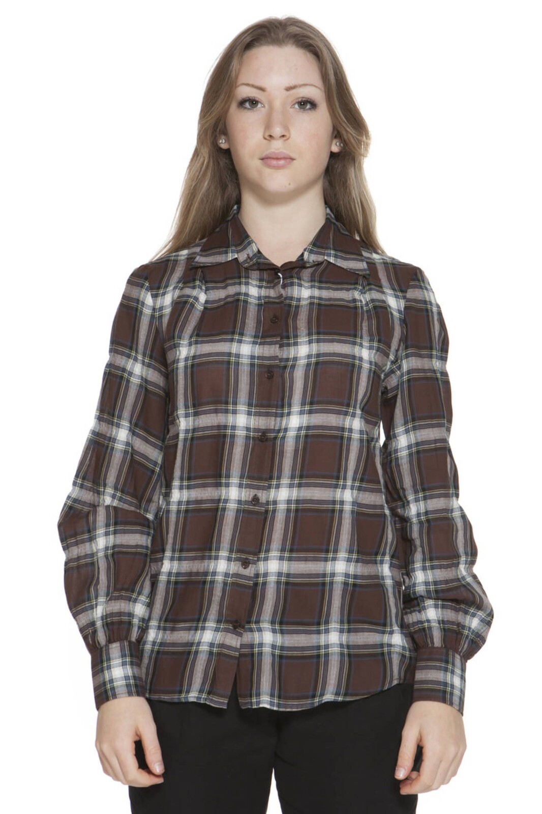 GANT WOMEN'S LONG SLEEVE SHIRT BROWN