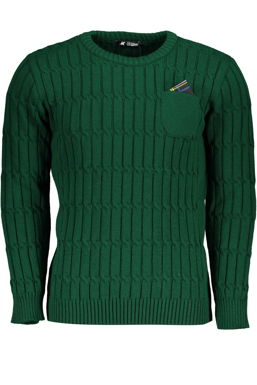 US GRAND POLO GREEN MEN'S SWEATER