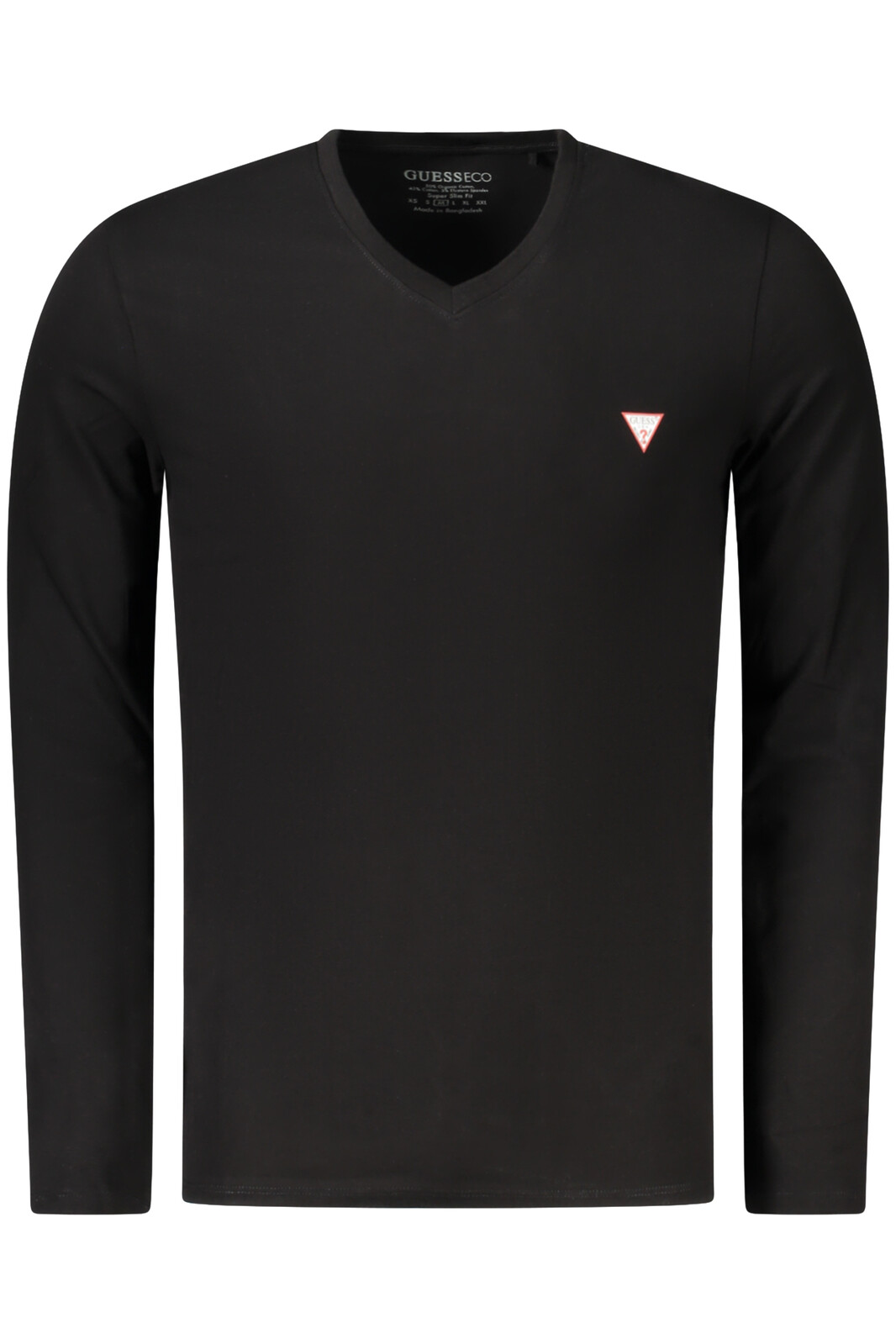 GUESS JEANS LONG SLEEVE T-SHIRT MEN BLACK