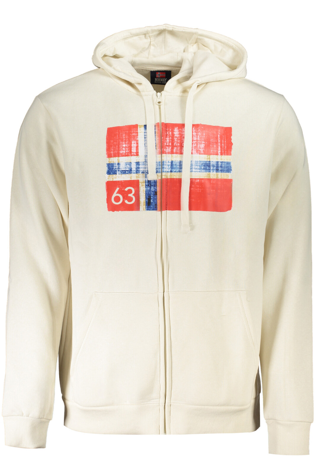 NORWAY 1963 MEN'S WHITE ZIP-UP SWEATSHIRT