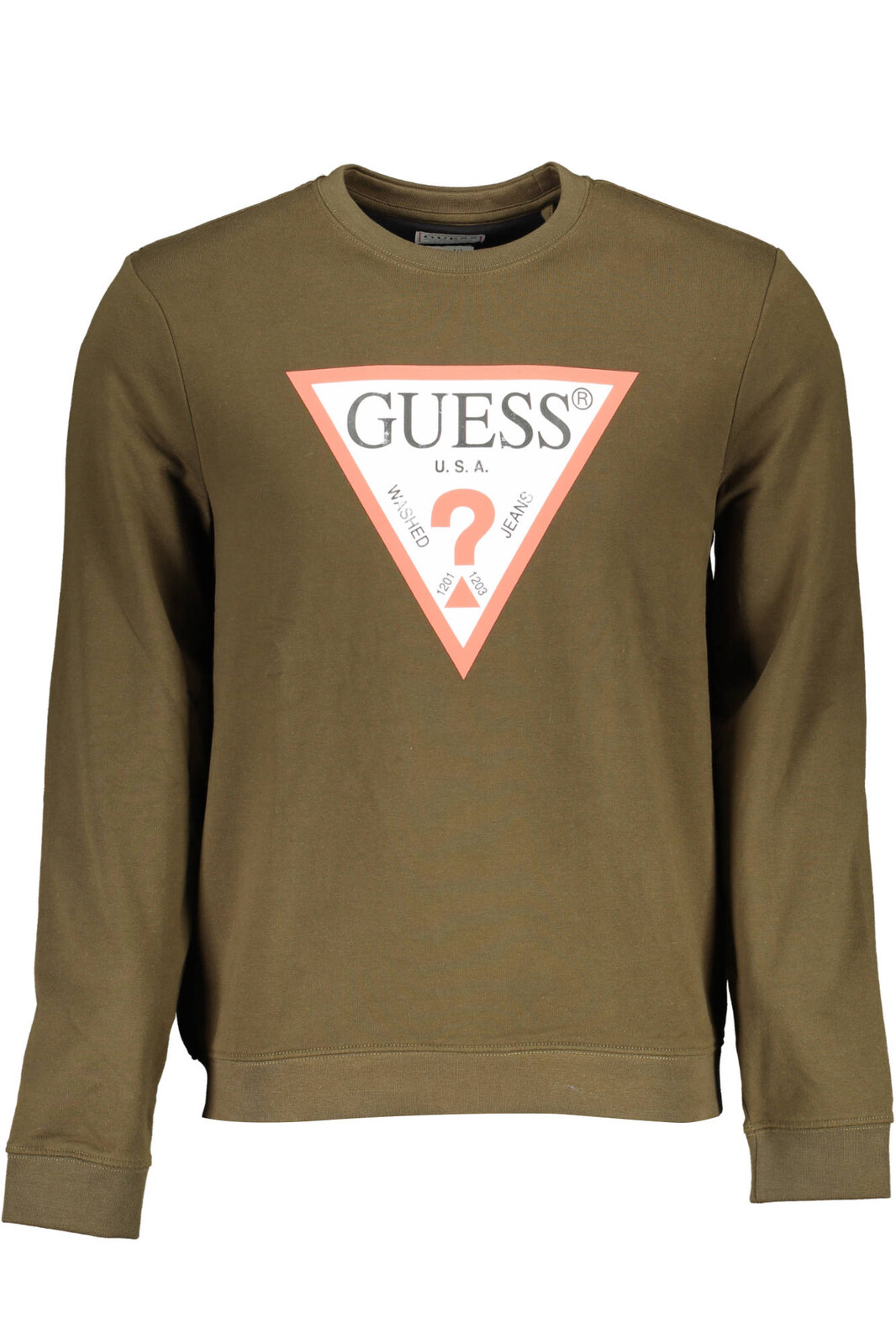 GUESS JEANS SWEATSHIRT WITHOUT ZIP MAN GREEN