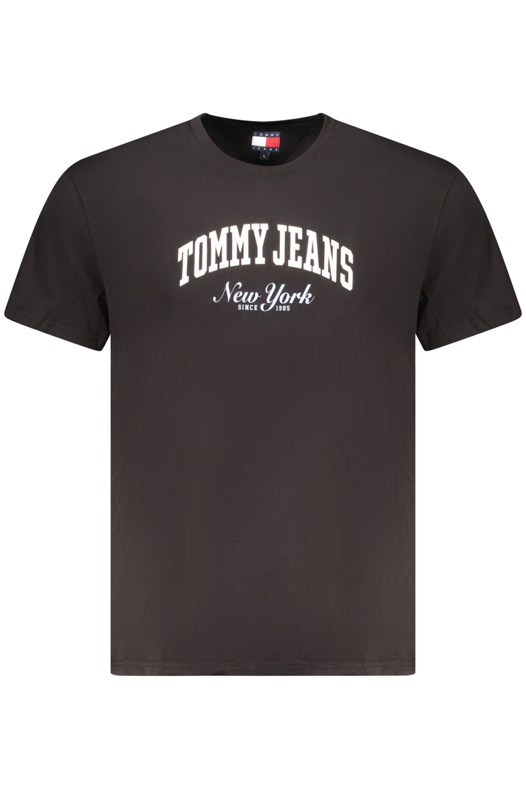 TOMMY HILFIGER BLACK MEN'S SHORT SLEEVE T-SHIRT