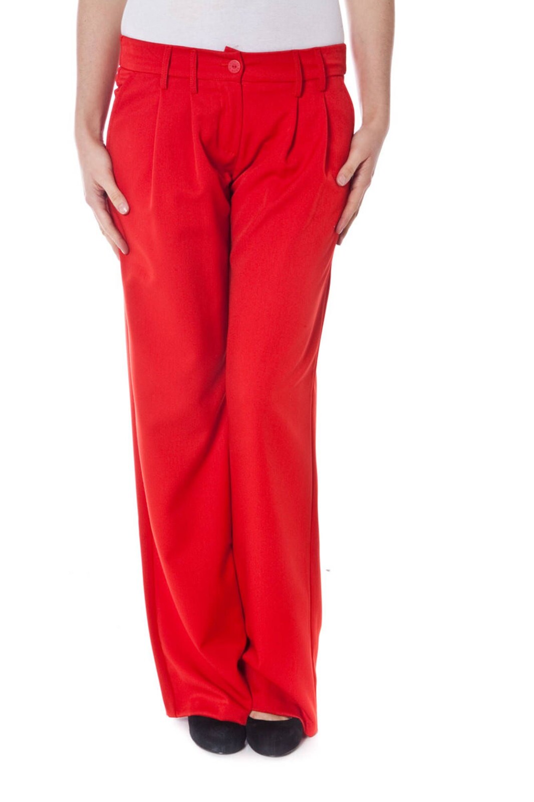 DENNY ROSE RED WOMAN TROUSERS