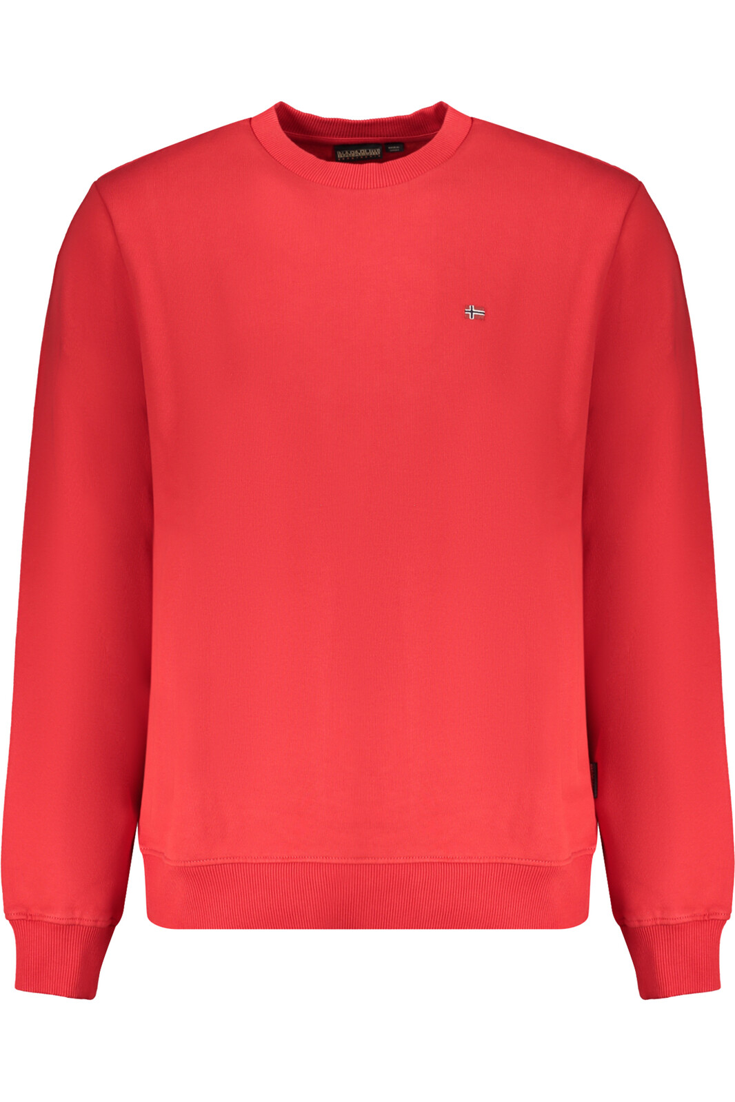 NAPAPIJRI RED MEN'S ZIP-LESS SWEATSHIRT