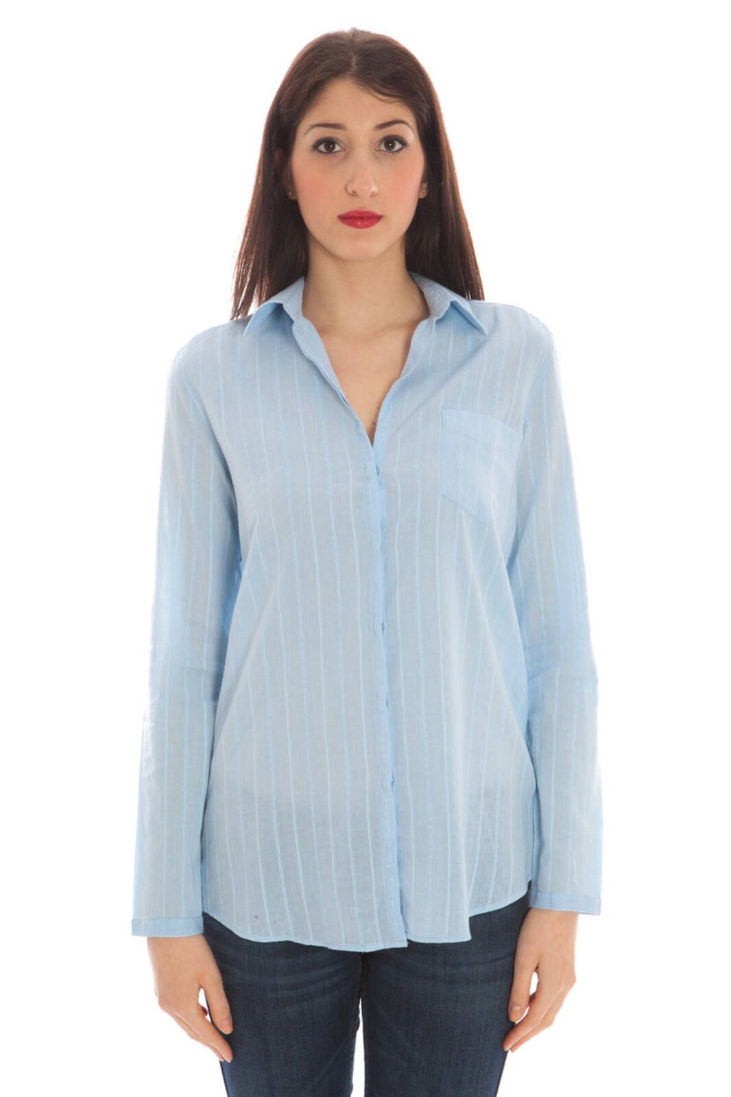 GANT WOMEN'S LONG SLEEVE SHIRT LIGHT BLUE