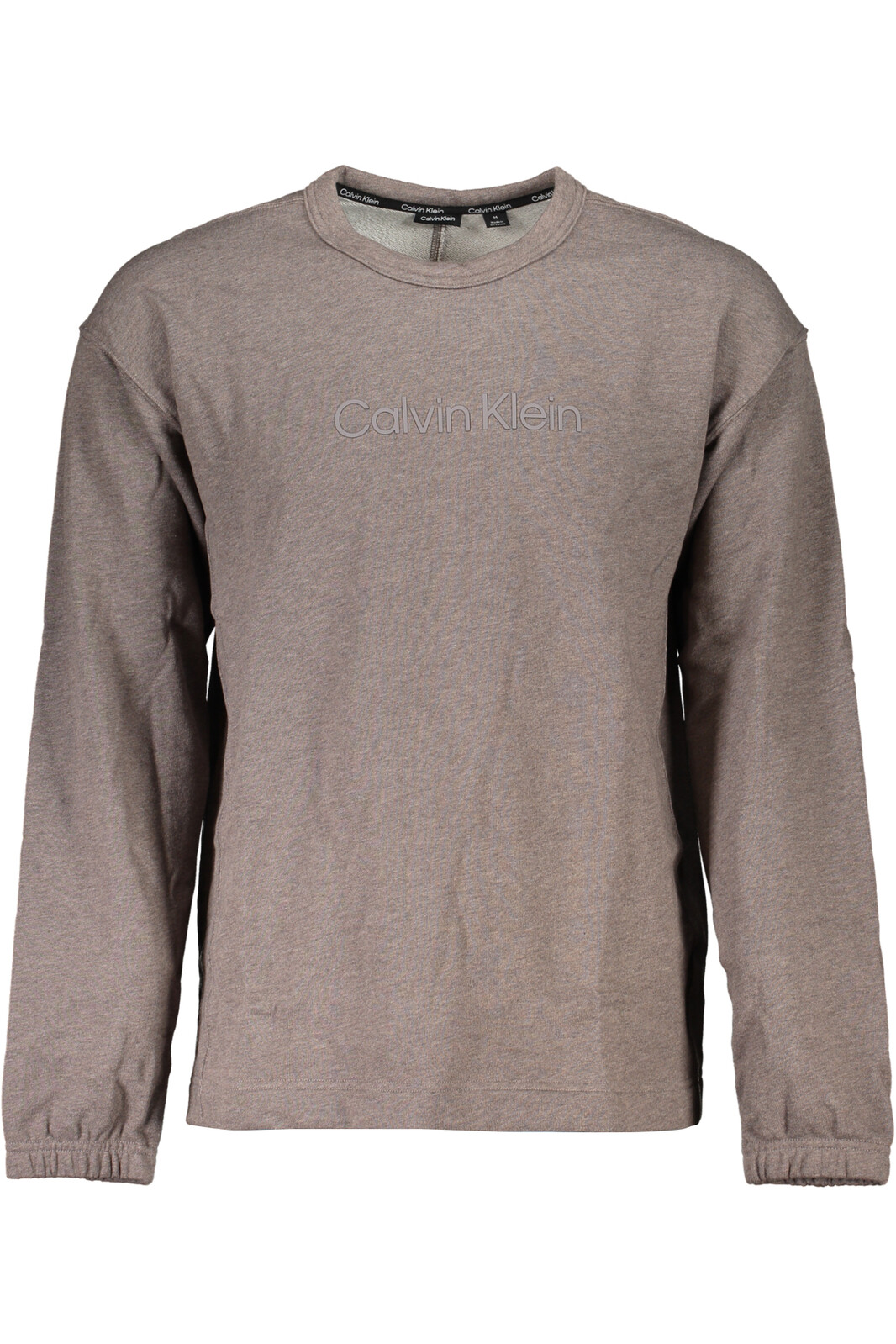 CALVIN KLEIN MEN'S BROWN ZIPLESS SWEATSHIRT