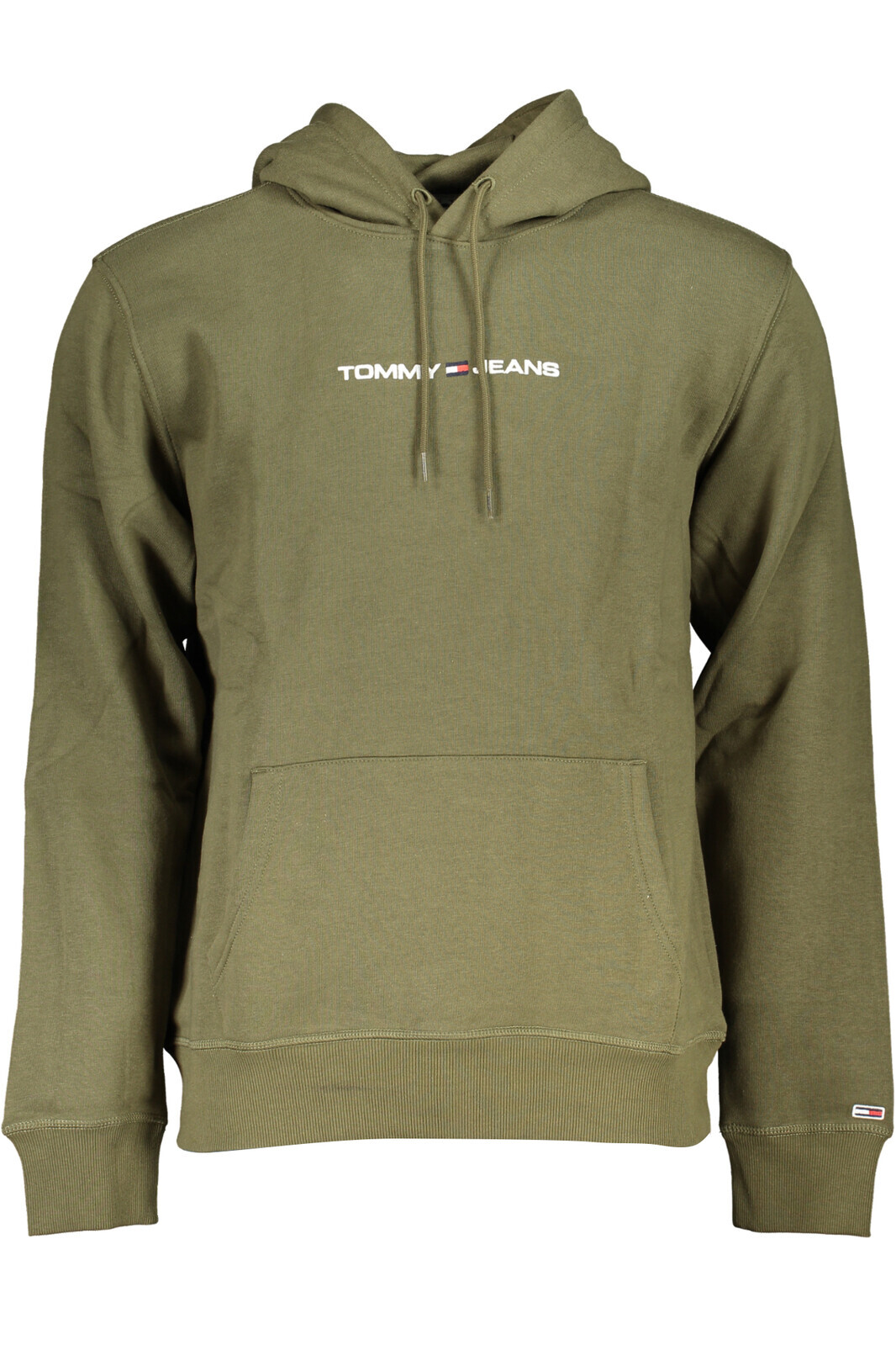 TOMMY HILFIGER MEN'S GREEN ZIPLESS SWEATSHIRT